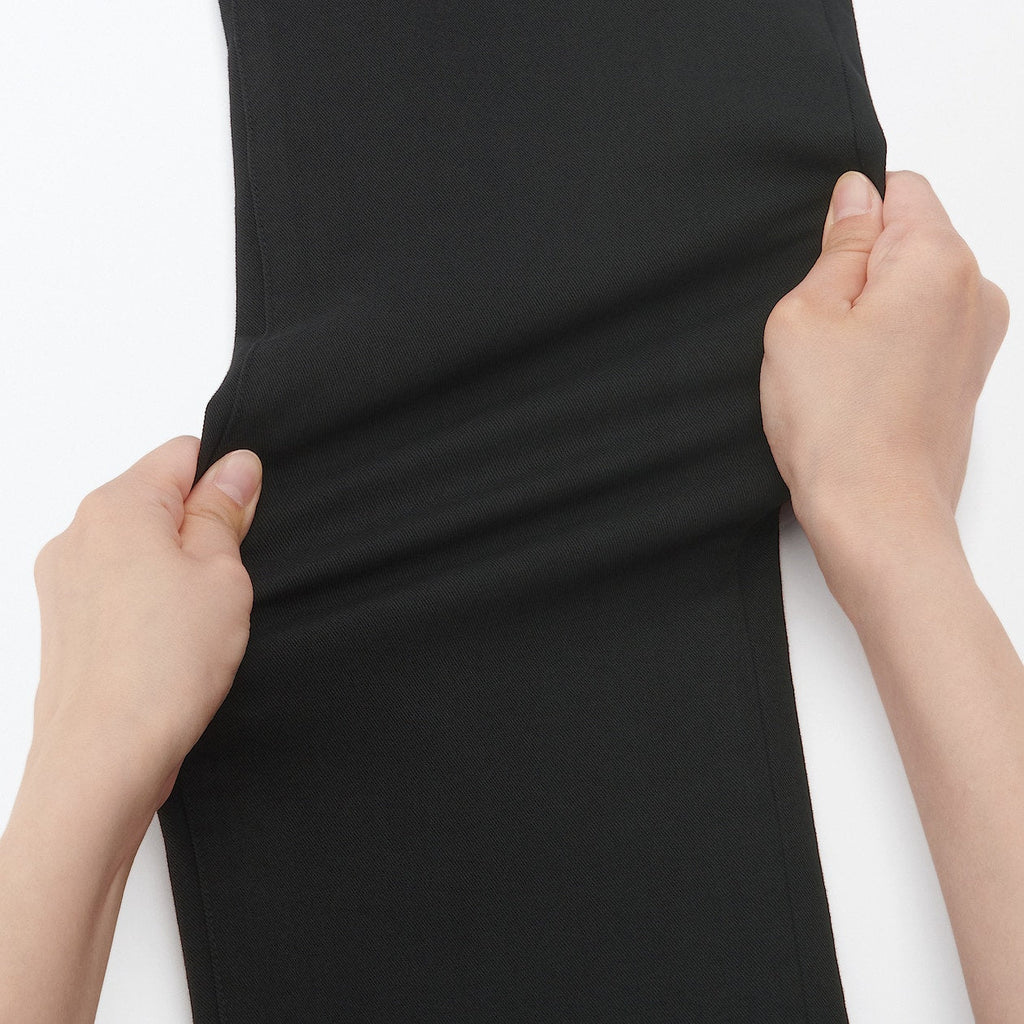 Women's 4-Way Stretch Chino Slim Tapered Pants (L 32inch / 80cm)