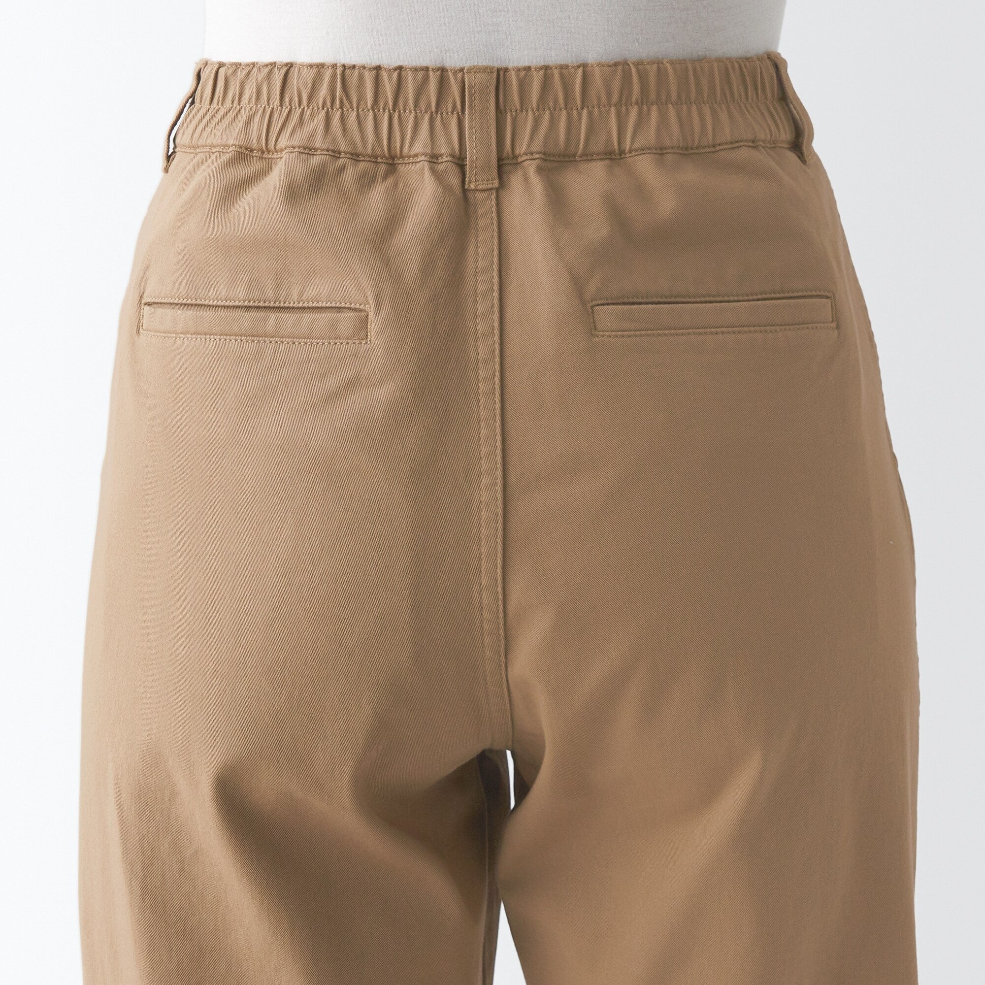 Women's 4-Way Stretch Chino Wide Straight Pants (L 32inch / 80cm)