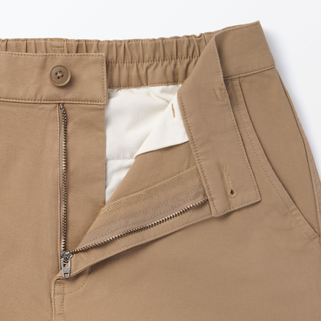 Women's 4-Way Stretch Chino Wide Straight Pants (L 32inch / 80cm)