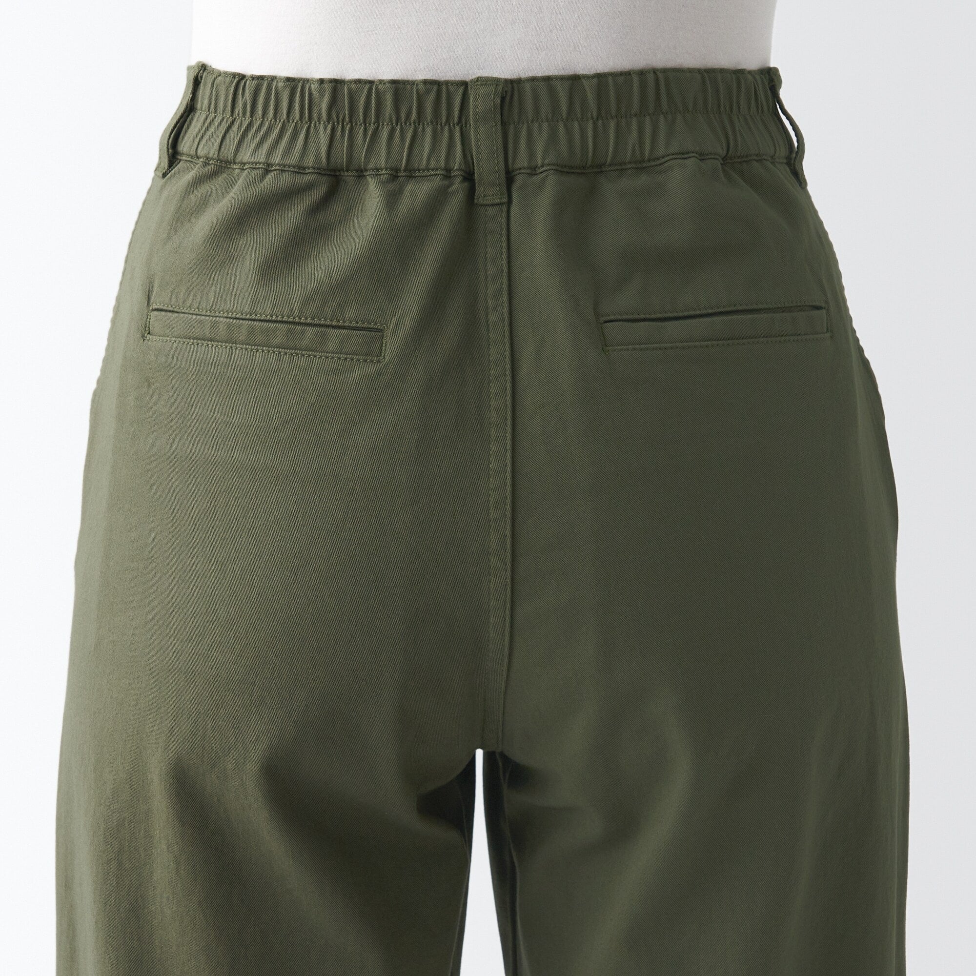 Women's 4-Way Stretch Chino Wide Straight Pants (L 32inch / 80cm)