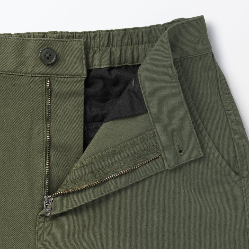 Women's 4-Way Stretch Chino Wide Straight Pants (L 32inch / 80cm)