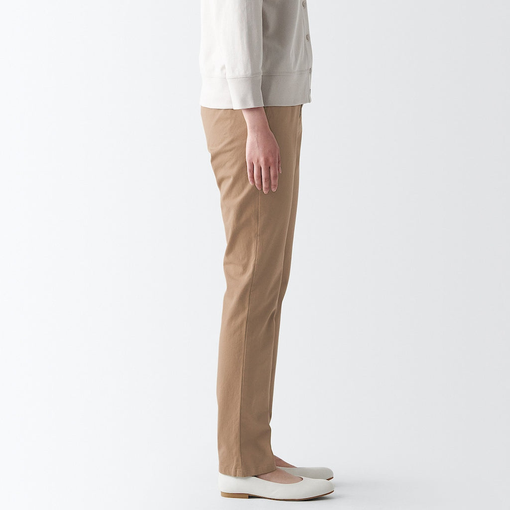 Women's 4-Way Stretch Chino Slim Tapered Pants (L 32inch / 80cm)