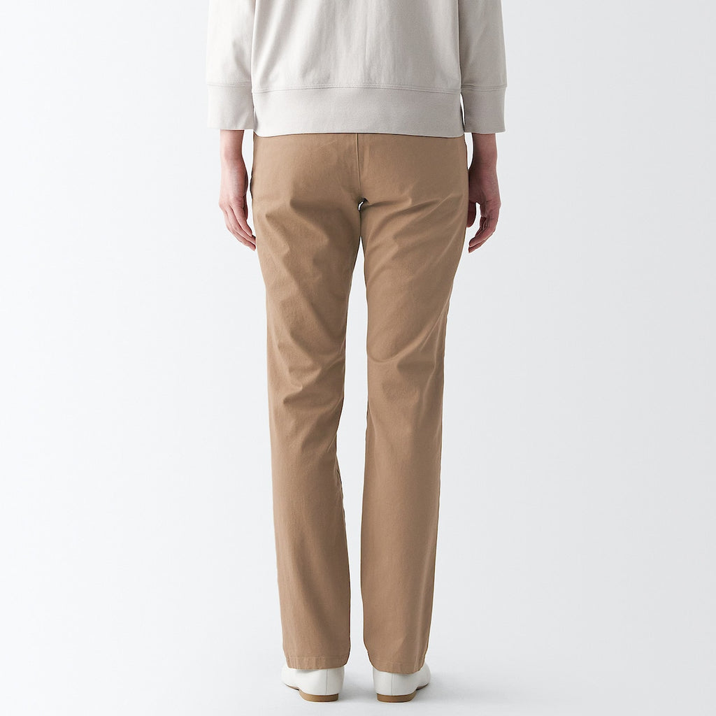 Women's 4-Way Stretch Chino Slim Tapered Pants (L 32inch / 80cm)