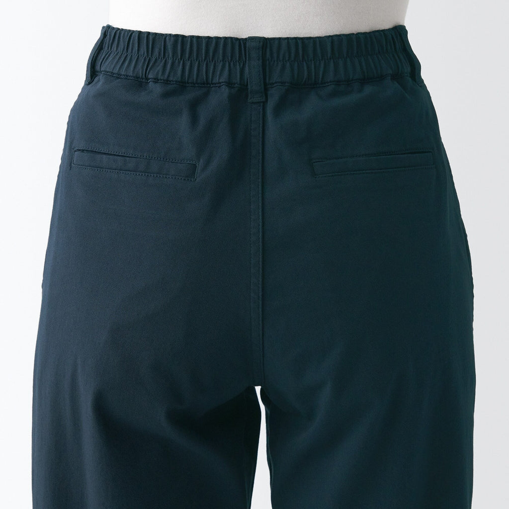 Women's 4-Way Stretch Chino Wide Straight Pants (L 32inch / 80cm)