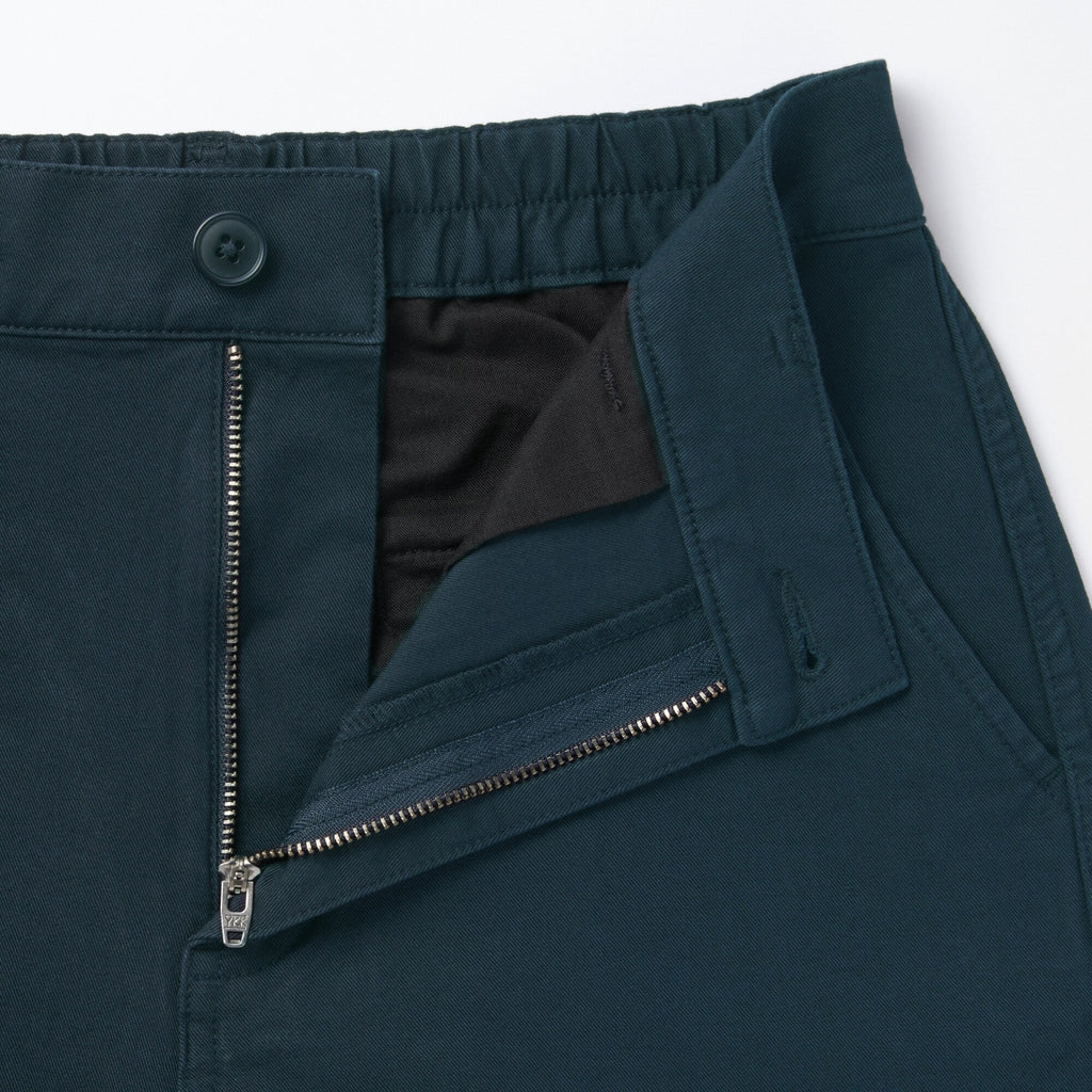 Women's 4-Way Stretch Chino Wide Straight Pants (L 32inch / 80cm)