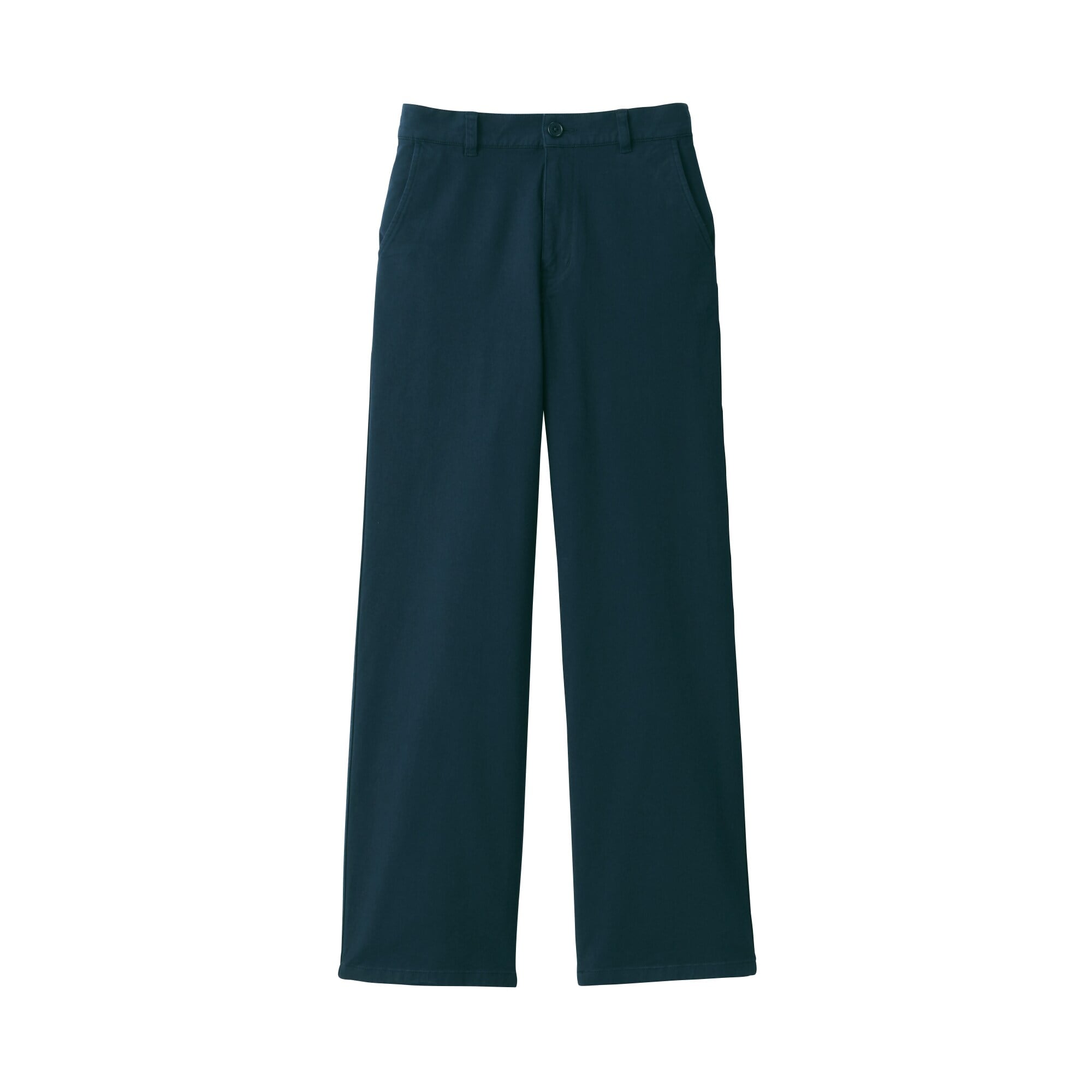 Women's 4-Way Stretch Chino Wide Straight Pants (L 32inch / 80cm)