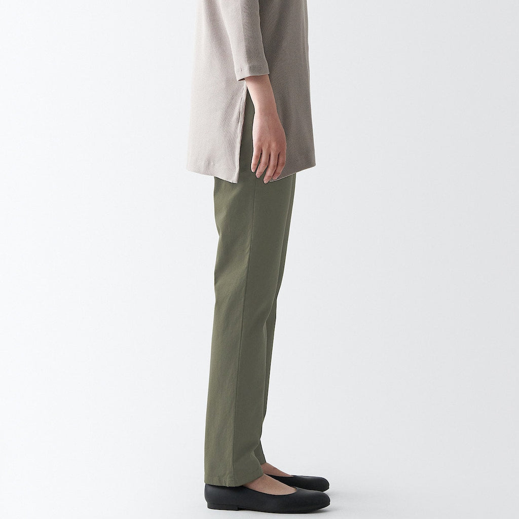 Women's 4-Way Stretch Chino Slim Tapered Pants (L 32inch / 80cm)