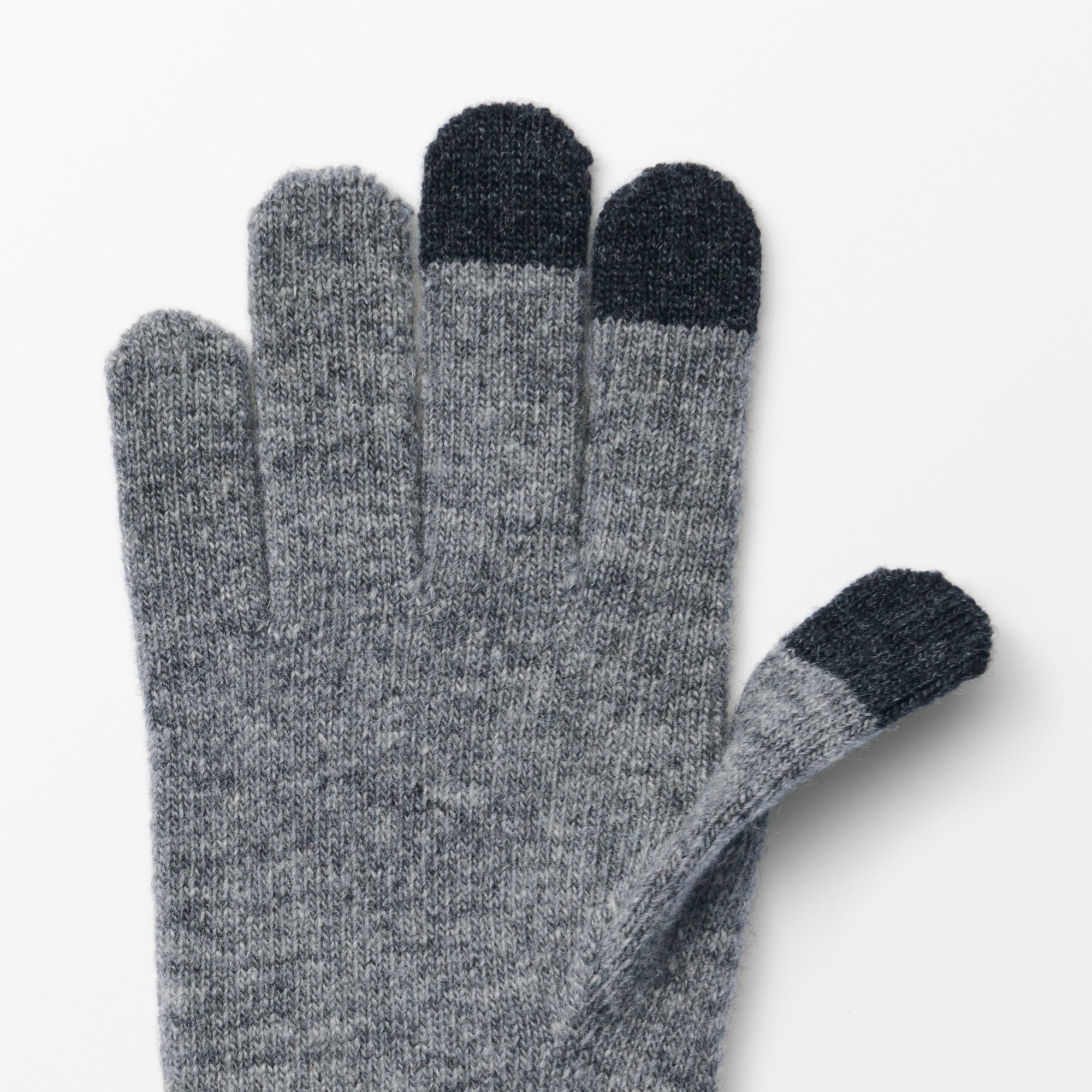 Wool Blend Touchscreen Bicolor Gloves