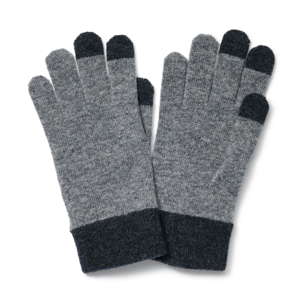 Wool Blend Touchscreen Bicolor Gloves