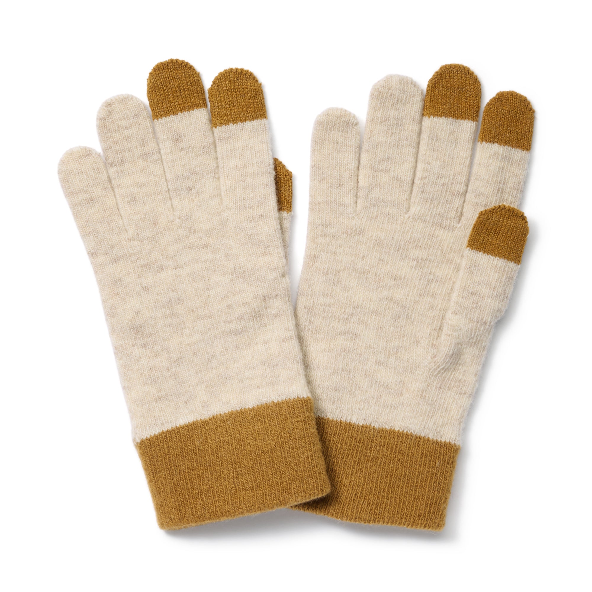 Wool Blend Touchscreen Bicolor Gloves