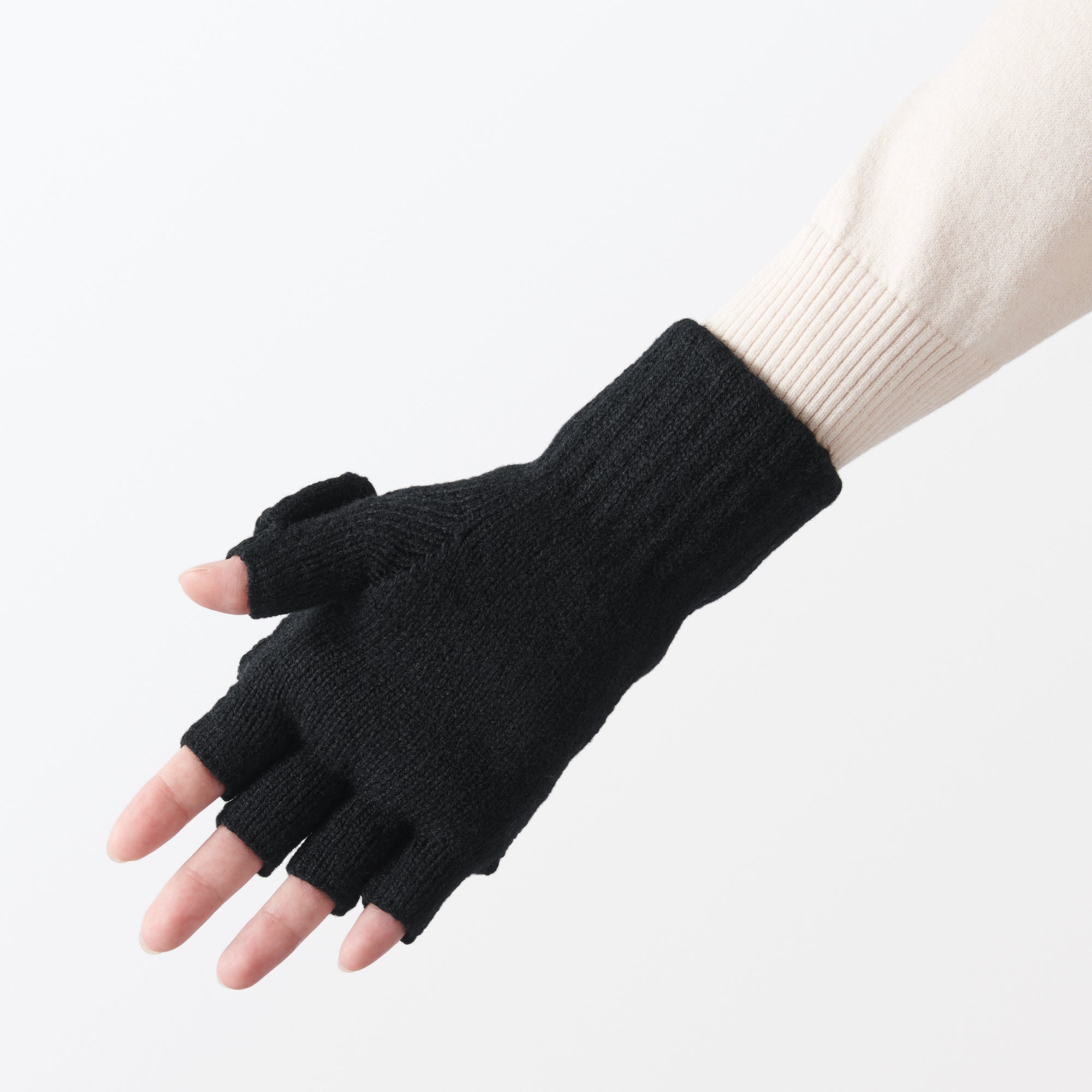 Recycled Polyester Blend Fingerless Gloves