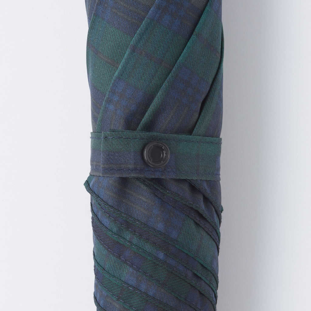2 Way Foldable Umbrella - Dark Green Check