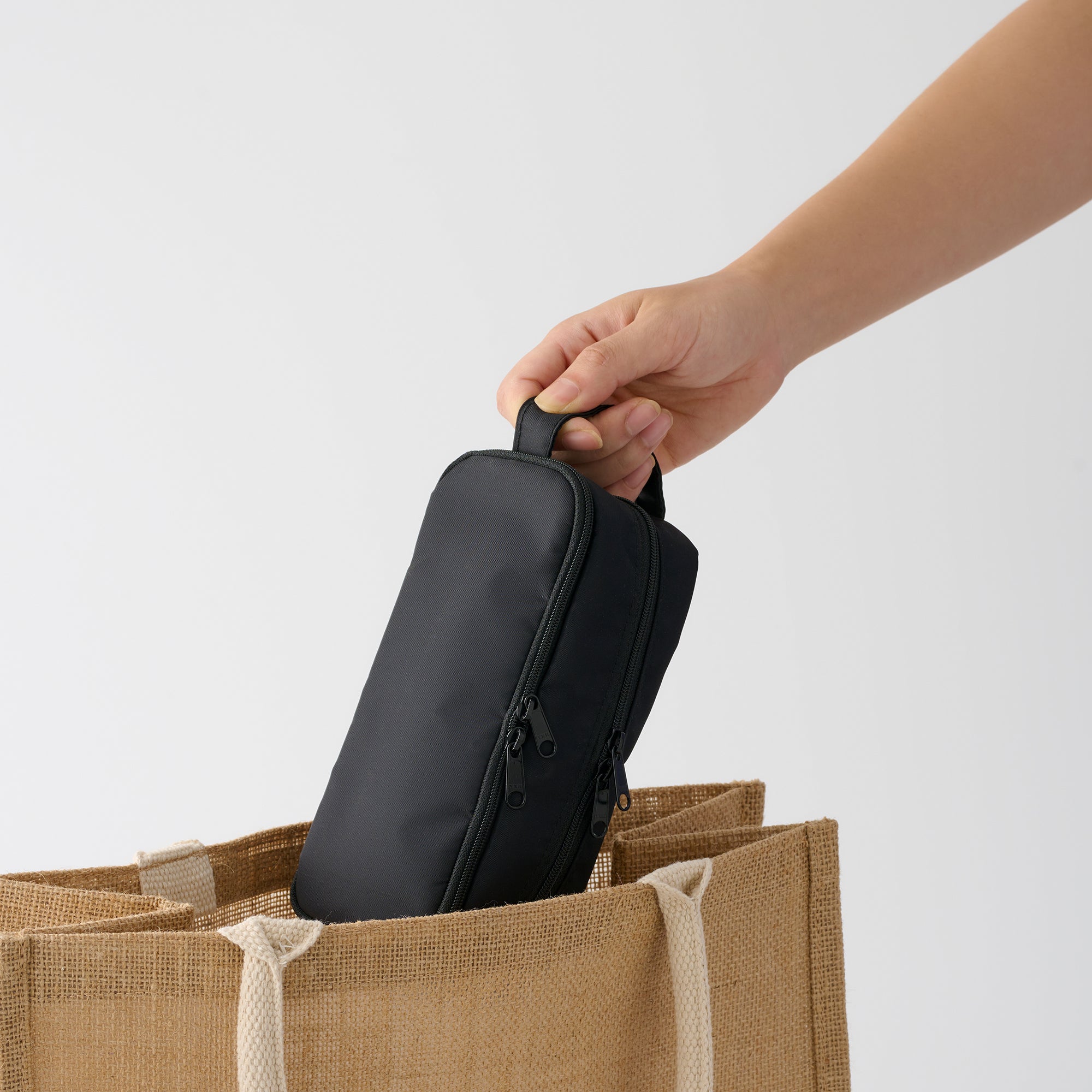 Nylon Pen Case with Window - Black