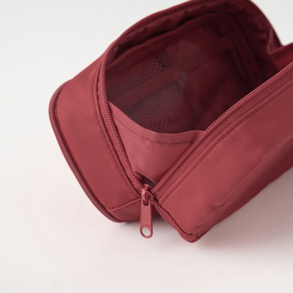 Nylon Pen Case with Window - Red