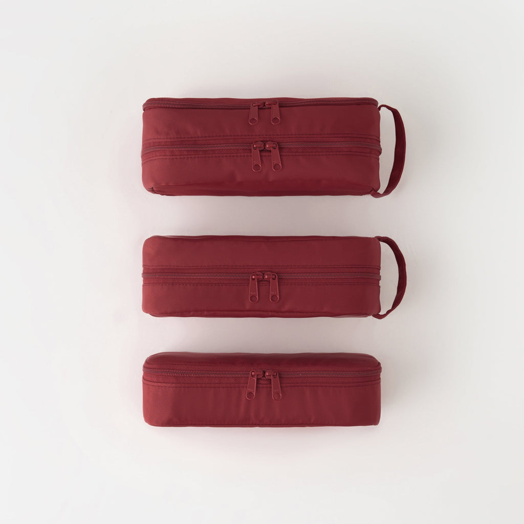 Nylon Pen Case with Window - Red