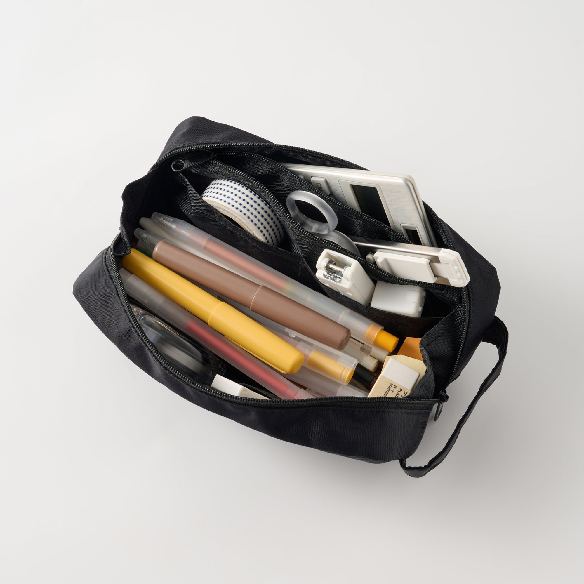 Nylon Pen Case with Handle - Black