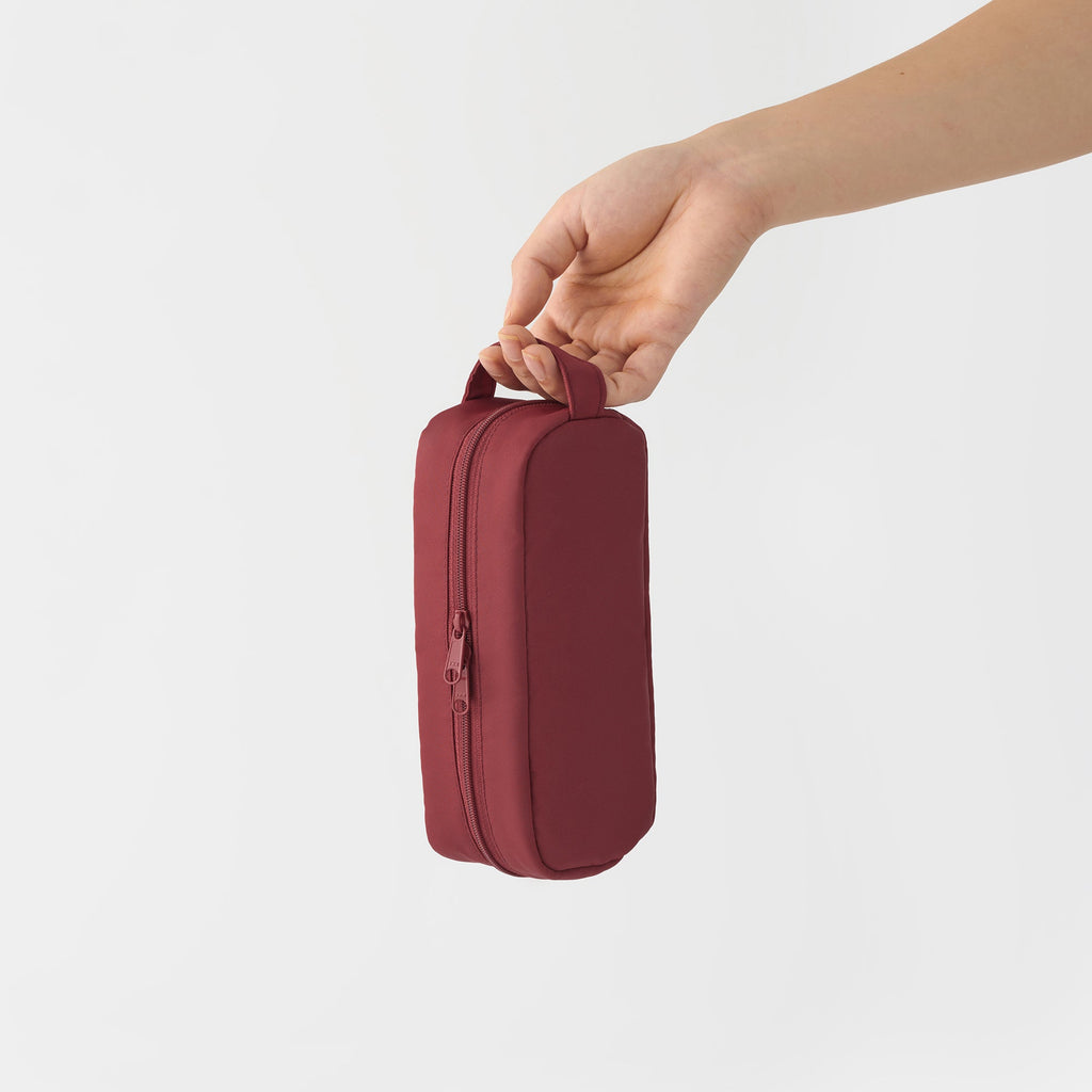 Nylon Pen Case with Handle - Red