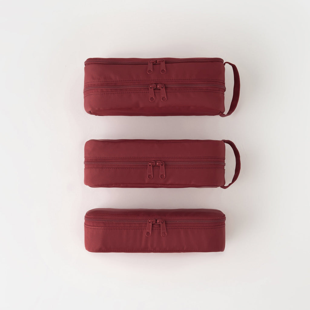 Nylon Pen Case with Handle - Red