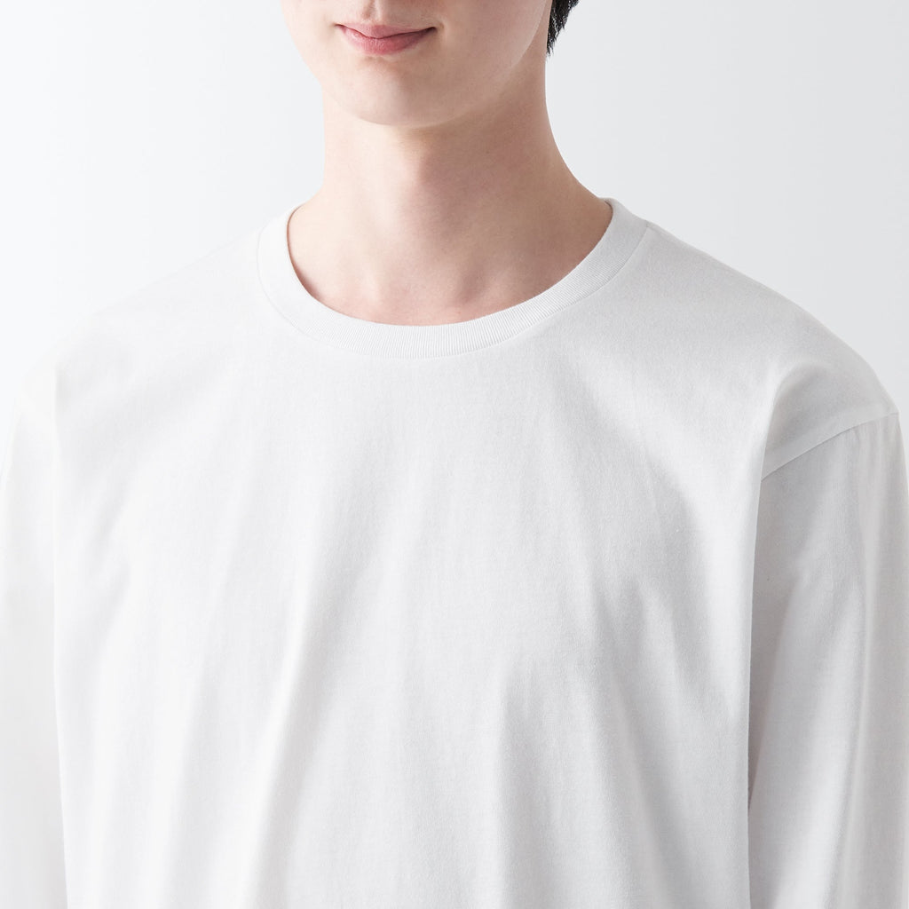 Men's Washed Jersey Crew Neck Long Sleeve T-Shirt