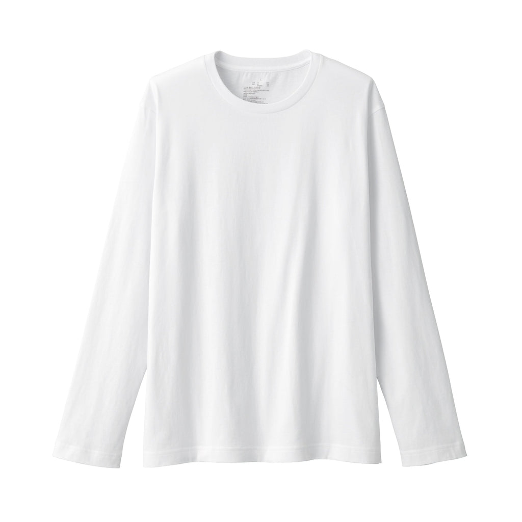 Men's Washed Jersey Crew Neck Long Sleeve T-Shirt