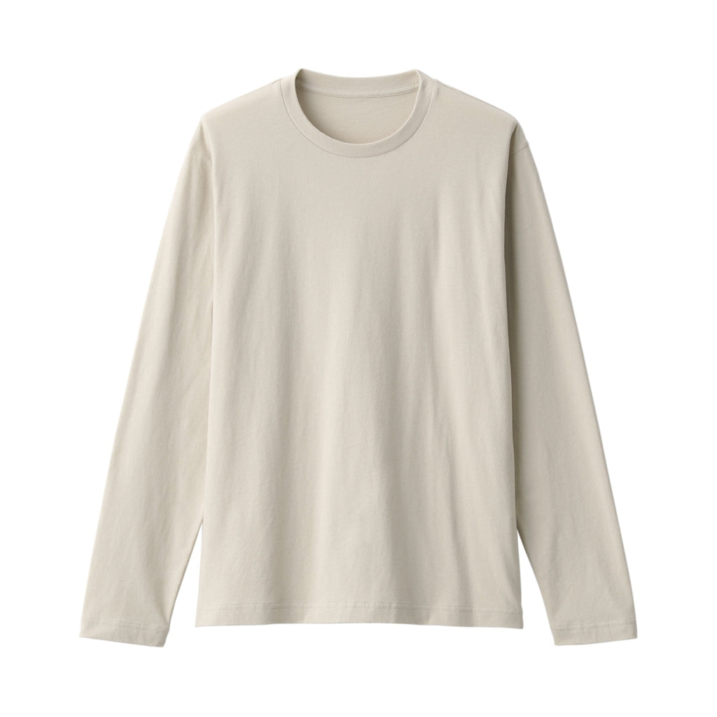 Men's Washed Jersey Crew Neck Long Sleeve T-Shirt