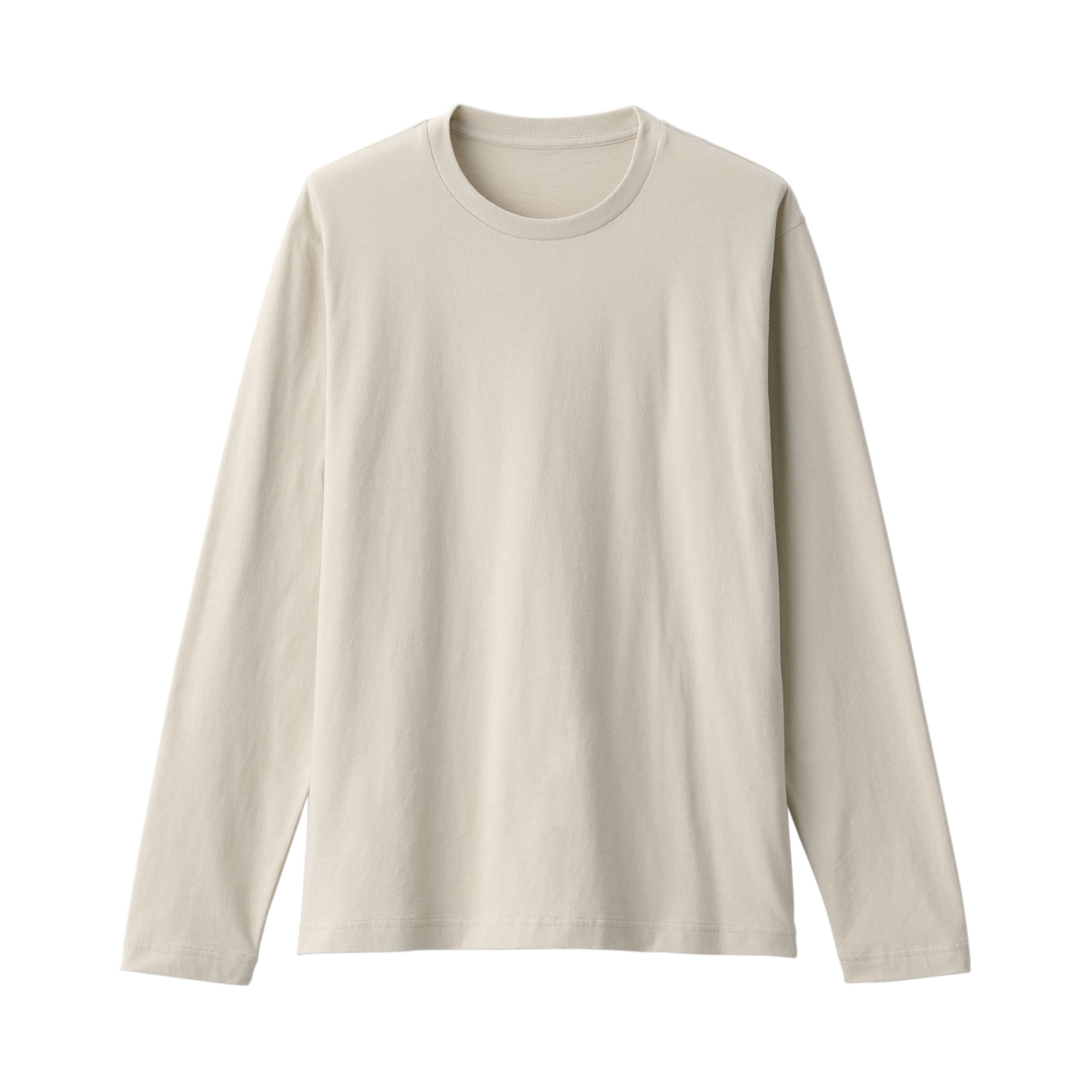 Men's Washed Jersey Crew Neck Long Sleeve T-Shirt