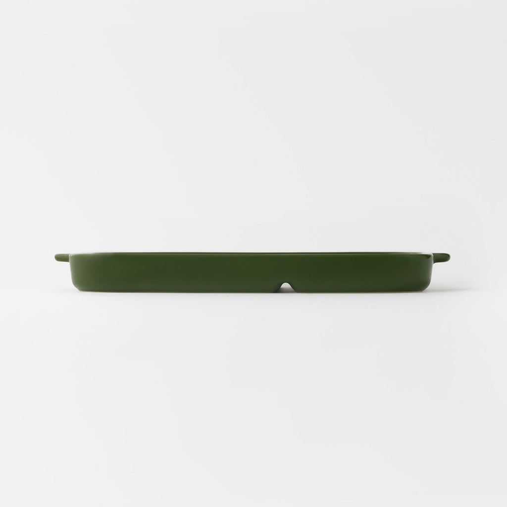 Stoneware Divided Plate - Green