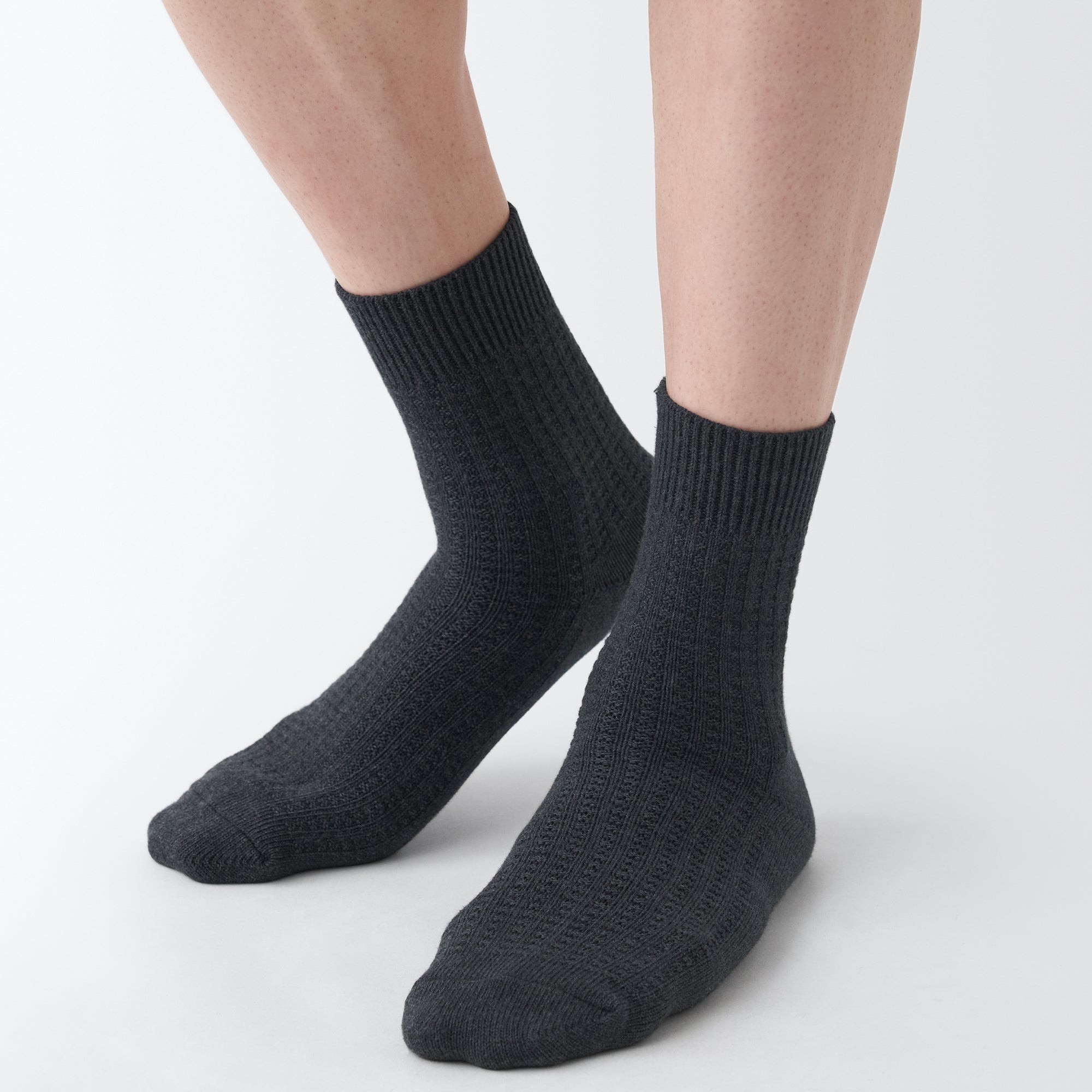 Right Angle Waffle Short Socks