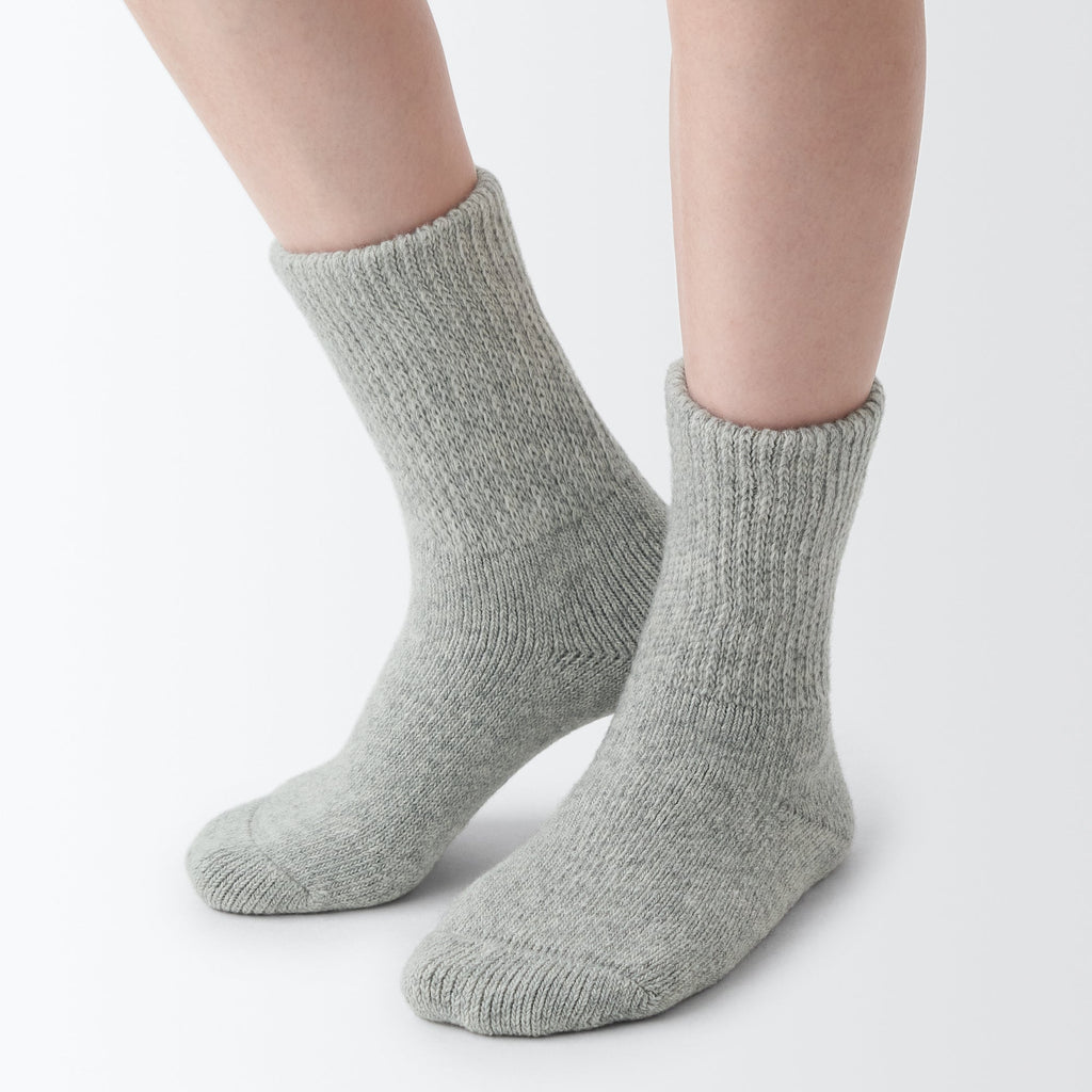 Loose Top Yak Blend Wool Cozy Socks