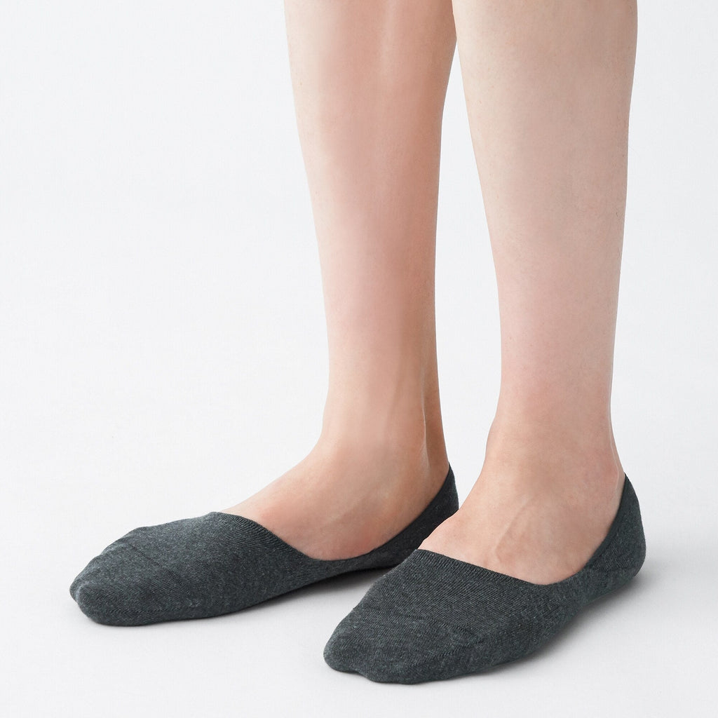 Thin No Show Socks with Heel Grips 25-29cm