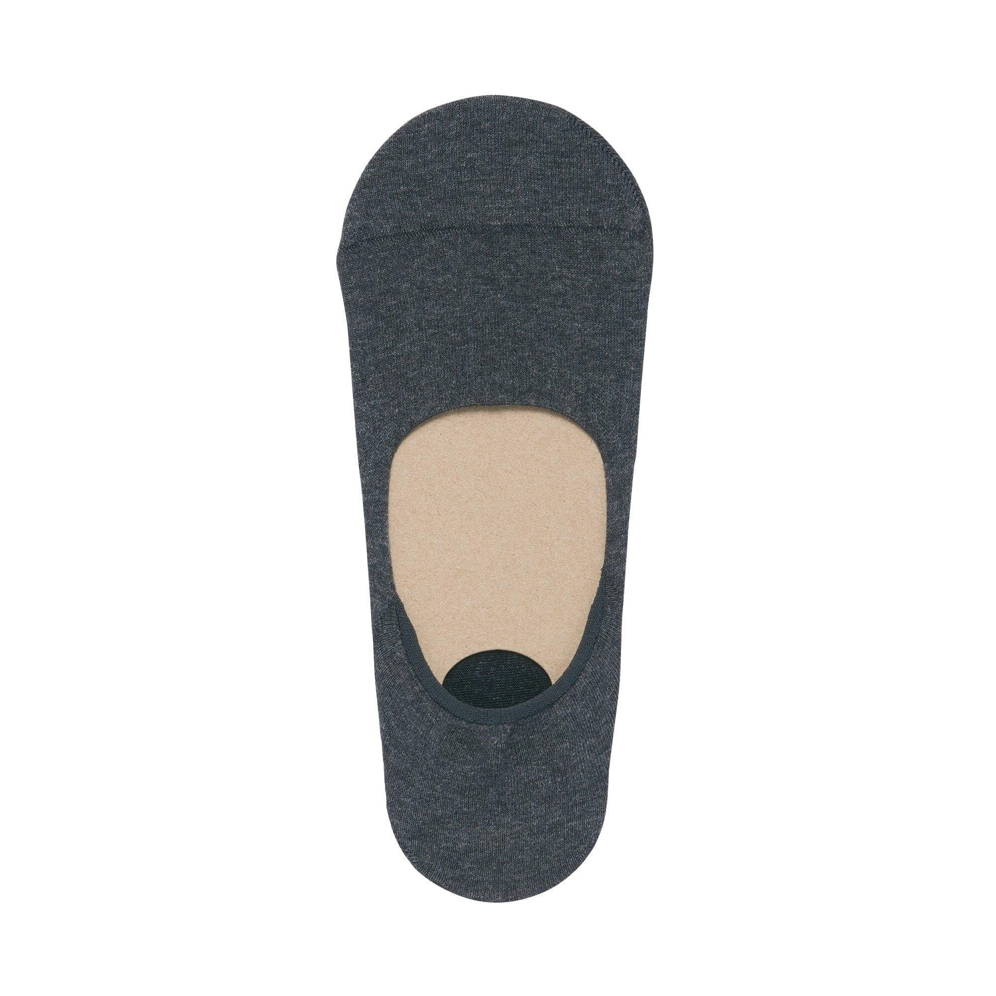 Thin No Show Socks with Heel Grips 25-29cm