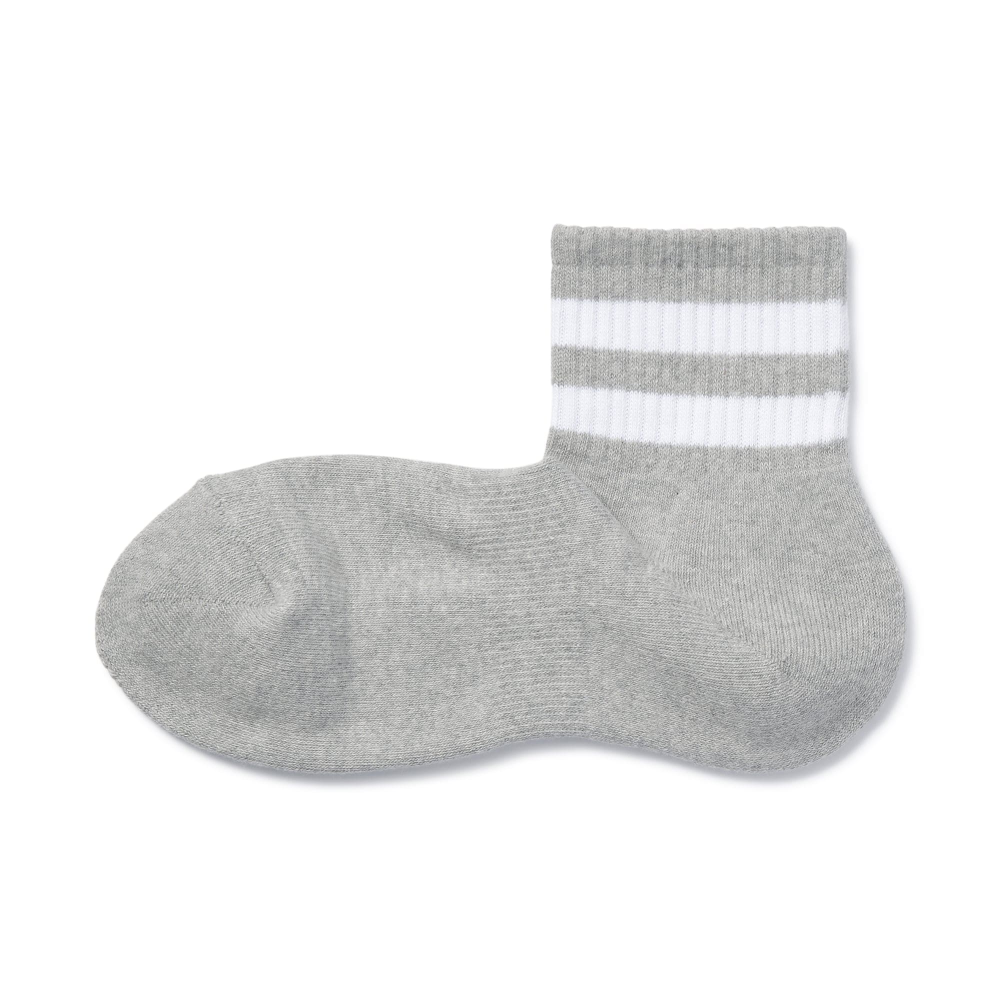 Right Angle Pile Short Socks - Stripe