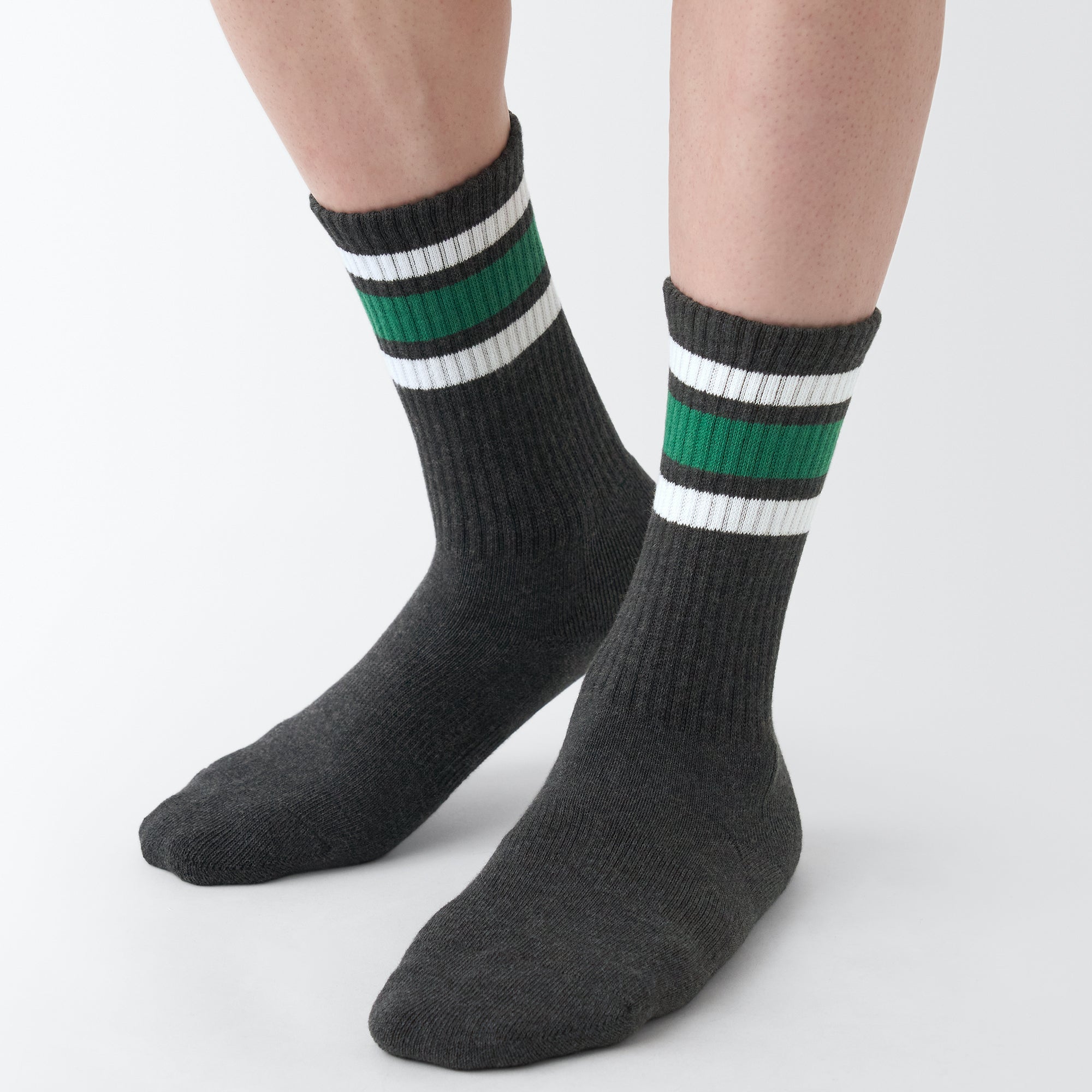 Right Angle Pile Striped Socks