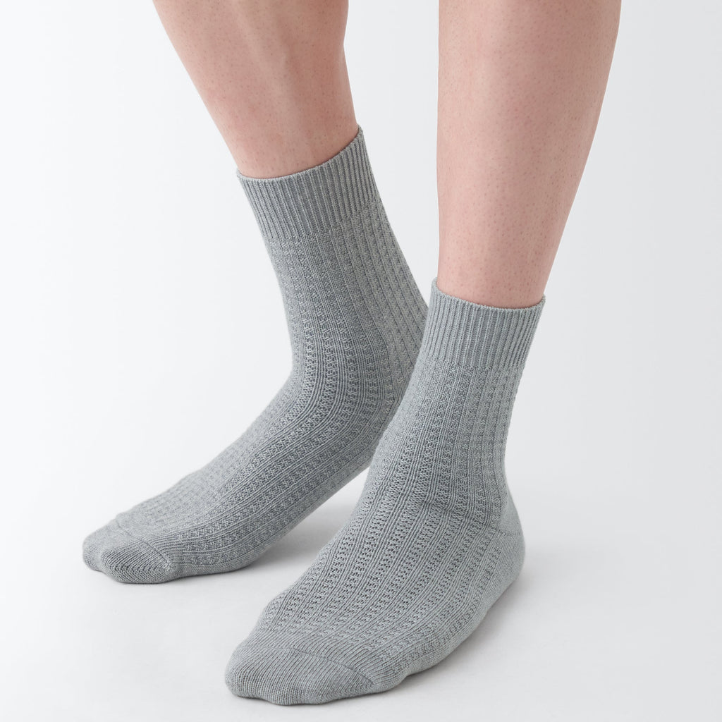Right Angle Waffle Short Socks