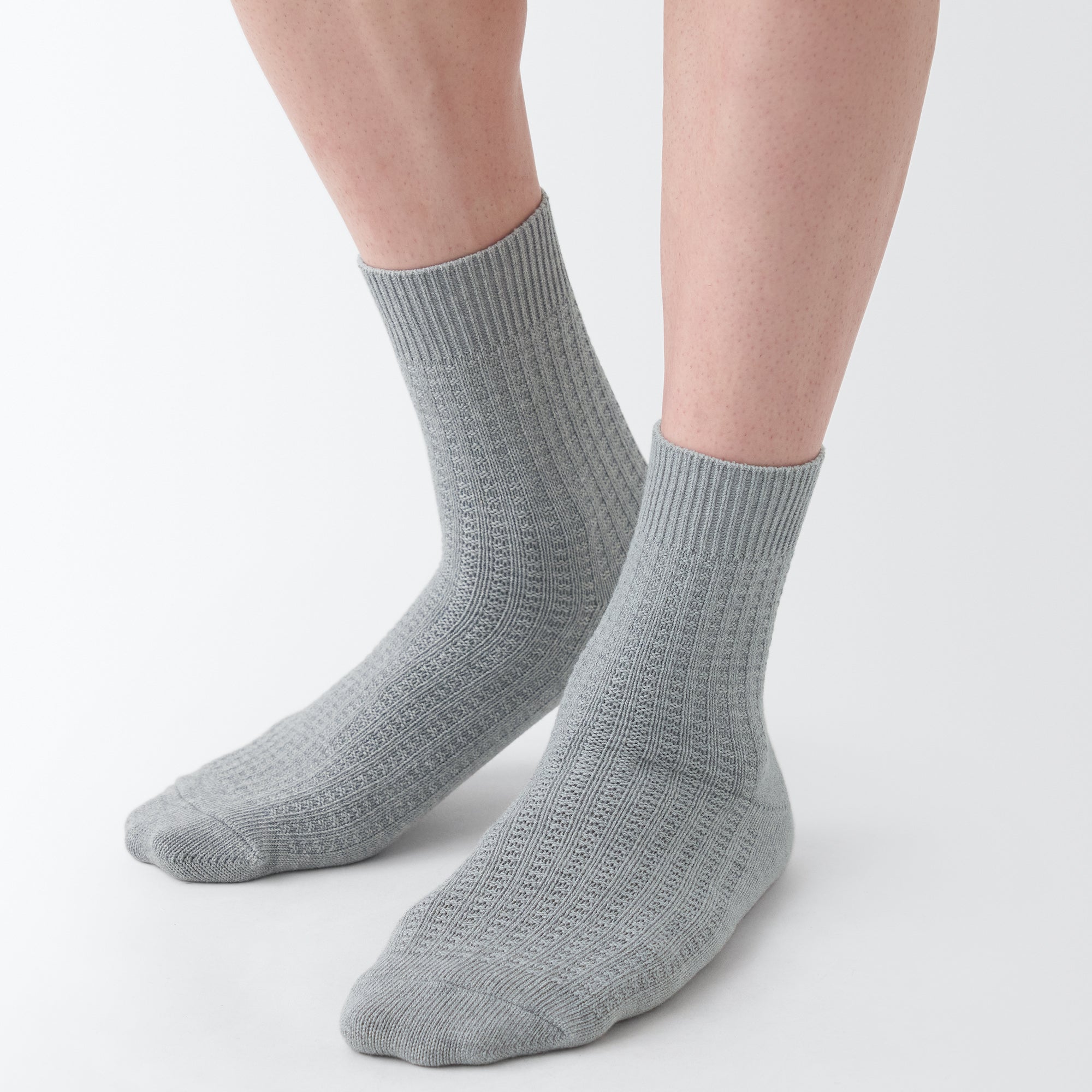 Right Angle Waffle Short Socks