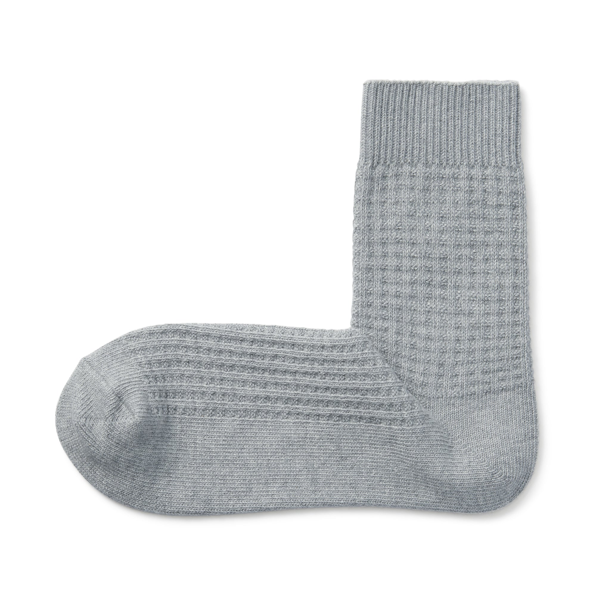 Right Angle Waffle Short Socks