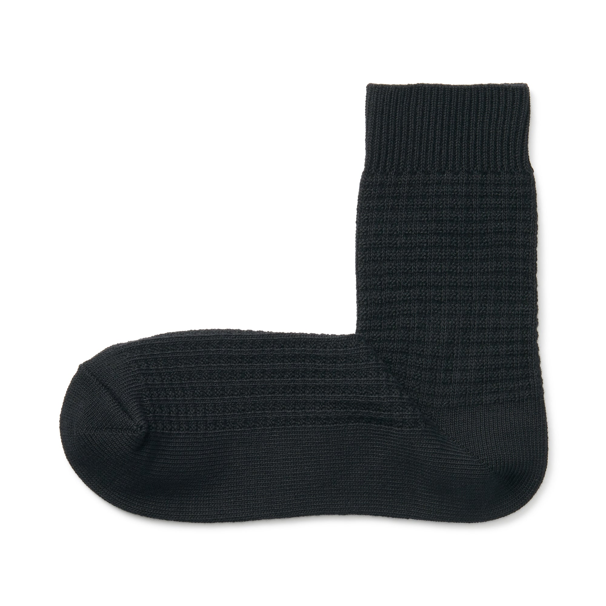 Right Angle Waffle Short Socks