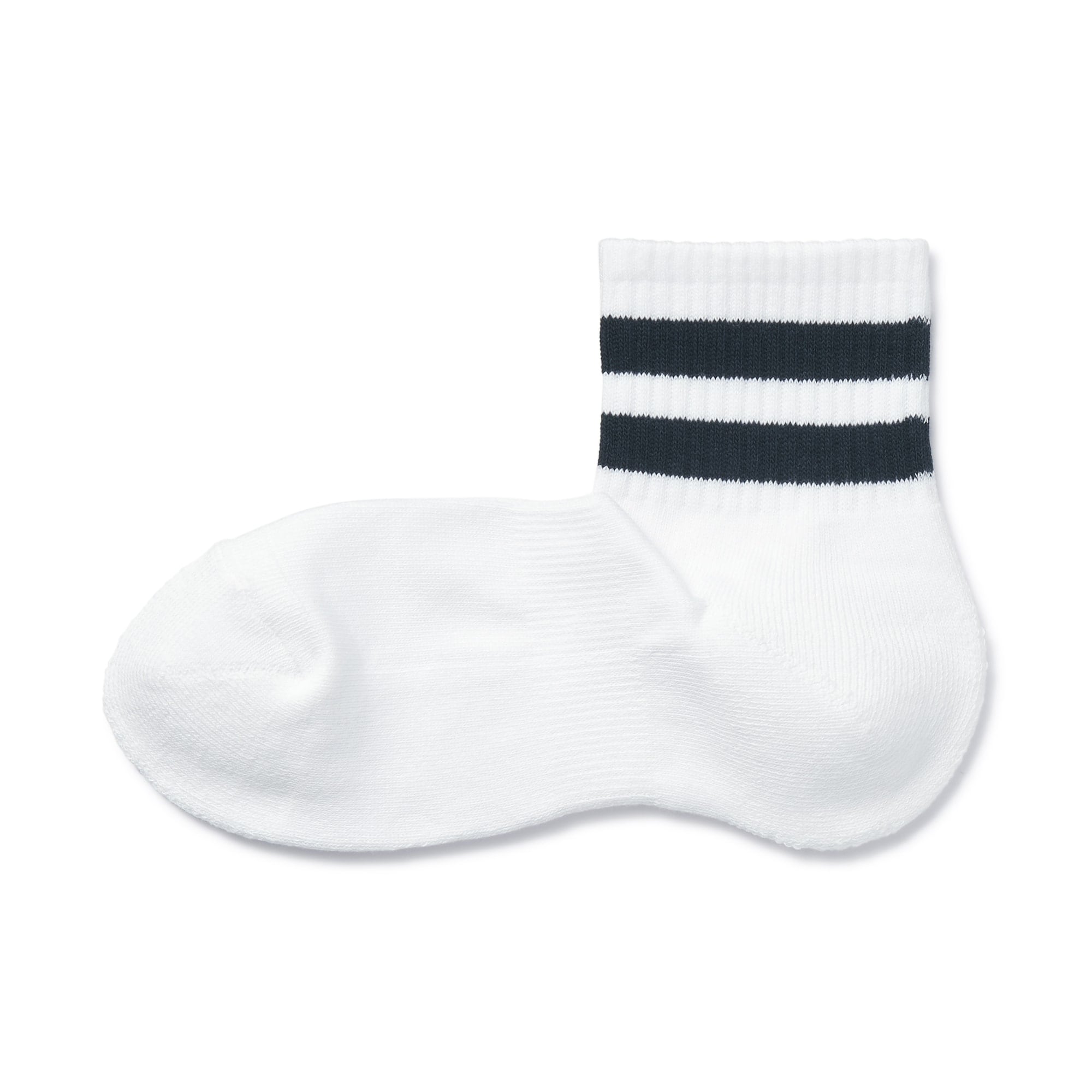 Right Angle Pile Short Socks - Stripe