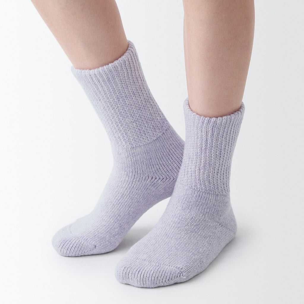 Loose Top Yak Blend Wool Cozy Socks