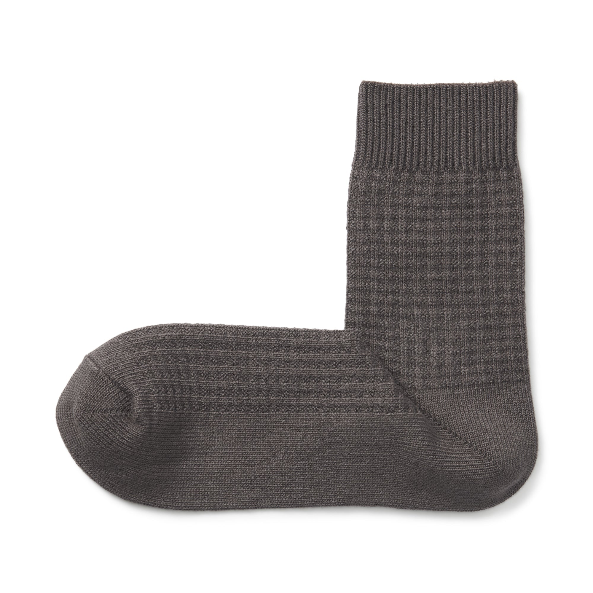 Right Angle Waffle Short Socks