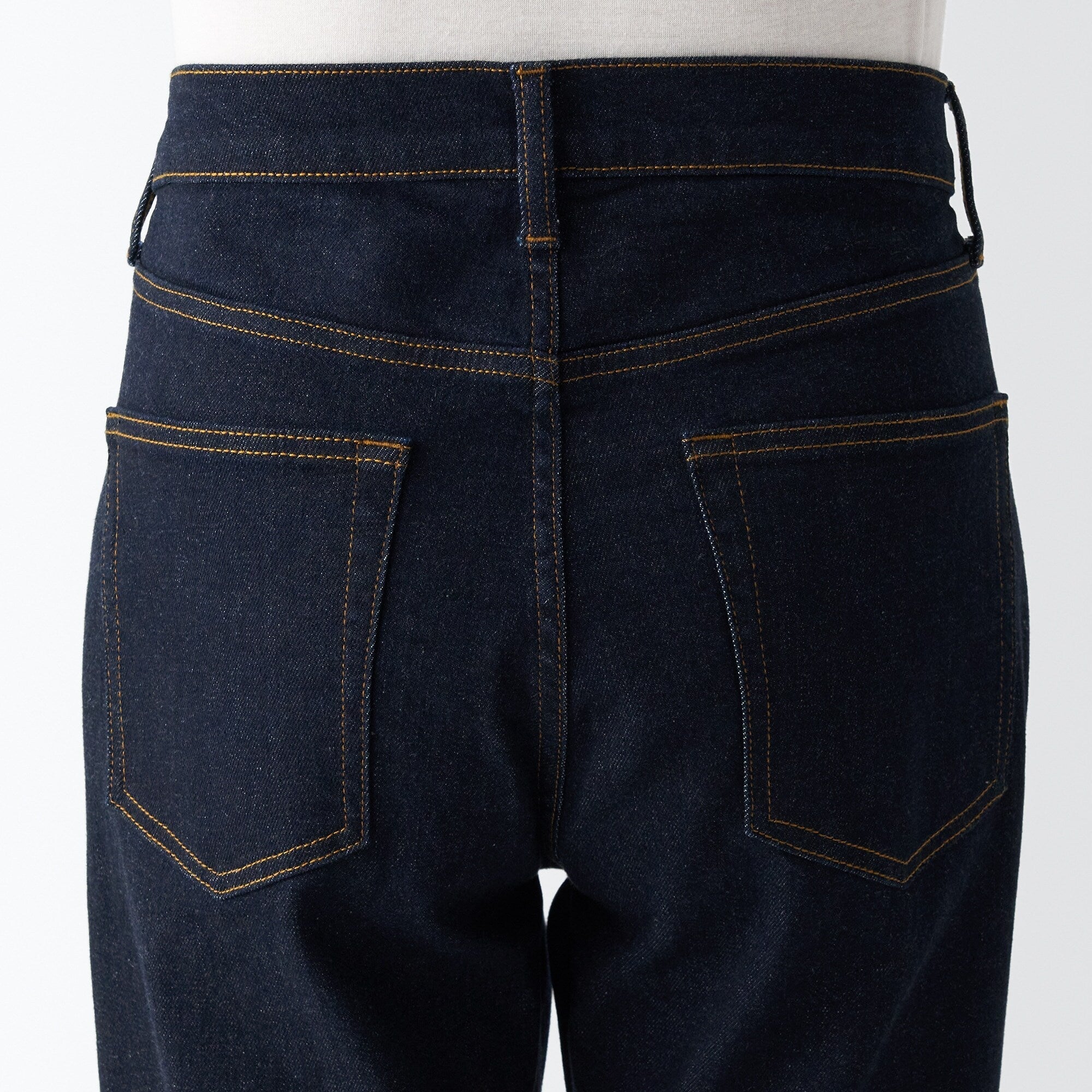 Men's Stretch Denim Slim Pants Dark Navy (L 30inch / 76cm)