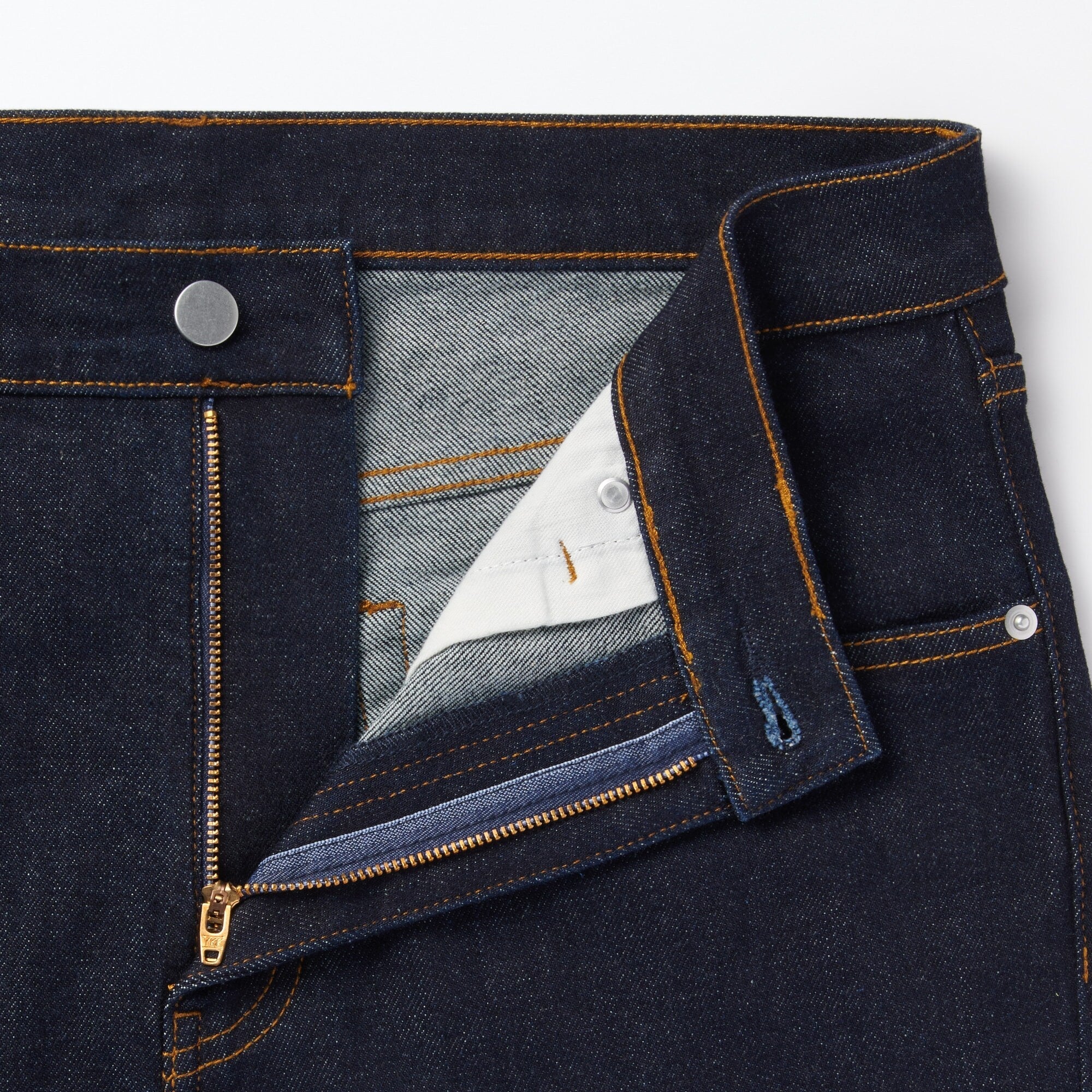 Men's Stretch Denim Slim Pants Dark Navy (L 30inch / 76cm)