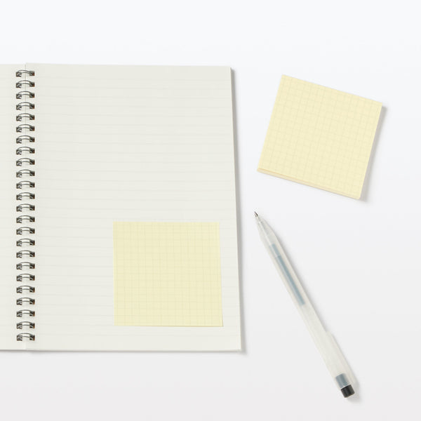 5 mm Grid Square Sticky Notes Yellow - 75 x 75mm