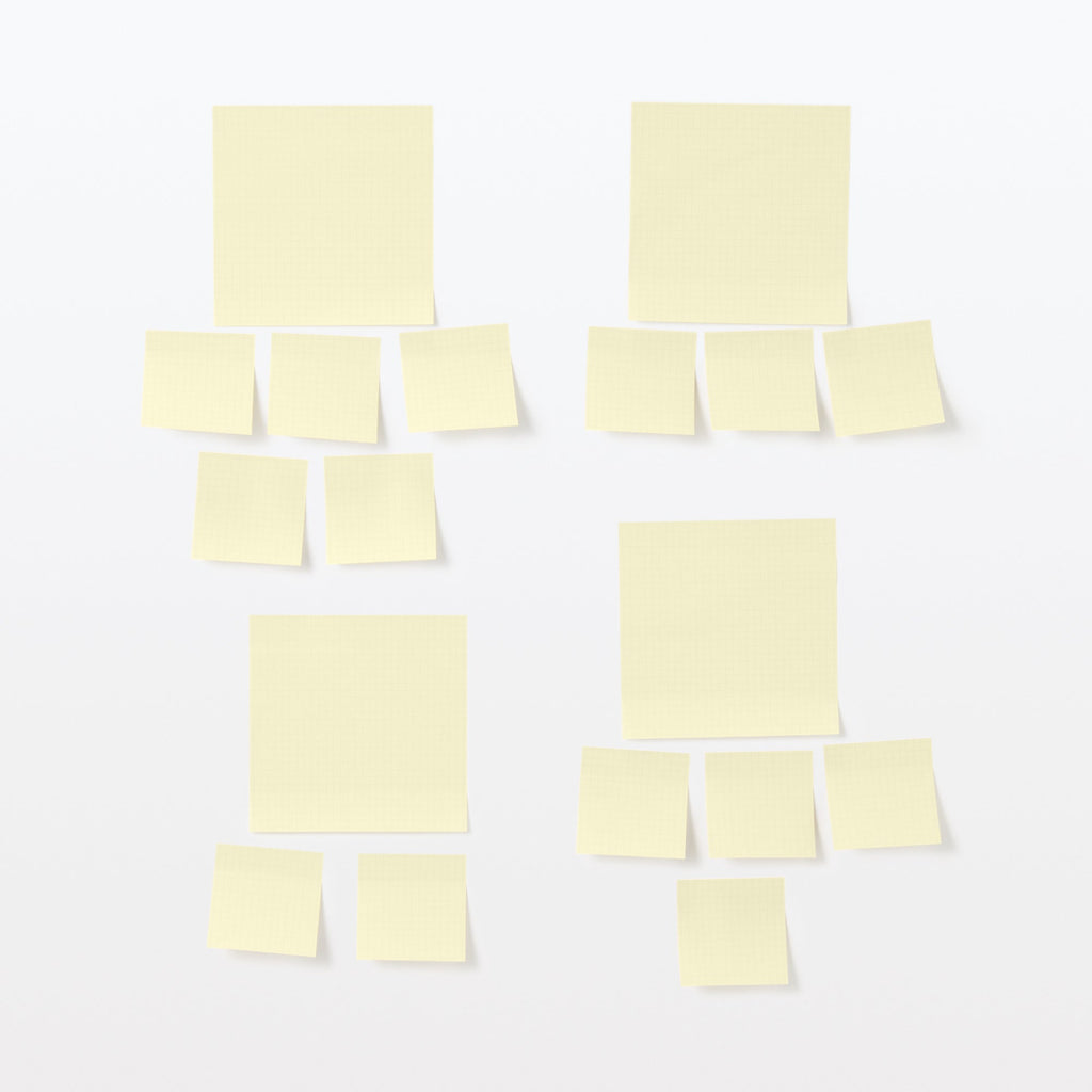 5 mm Grid Square Sticky Notes Yellow - 75 x 75mm