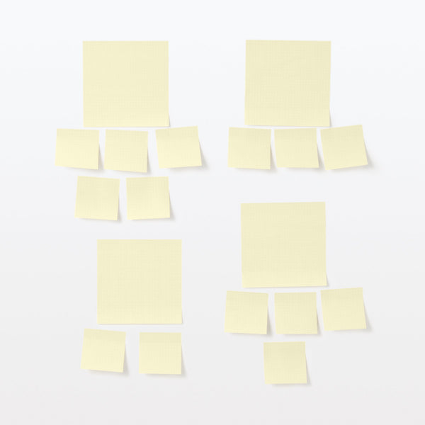 5 mm Grid Square Sticky Notes Yellow - 75 x 75mm