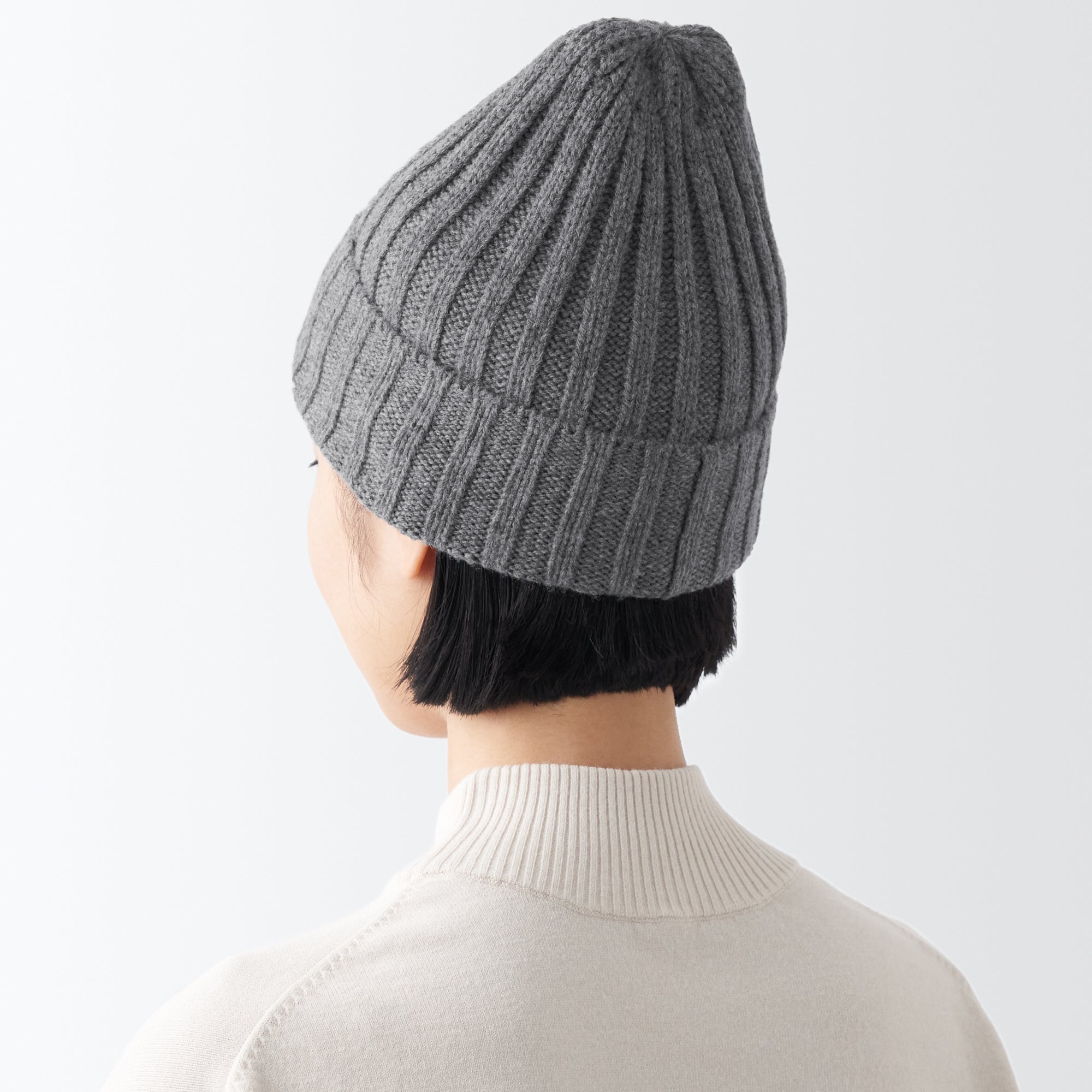 Wool Ribbed Beanie