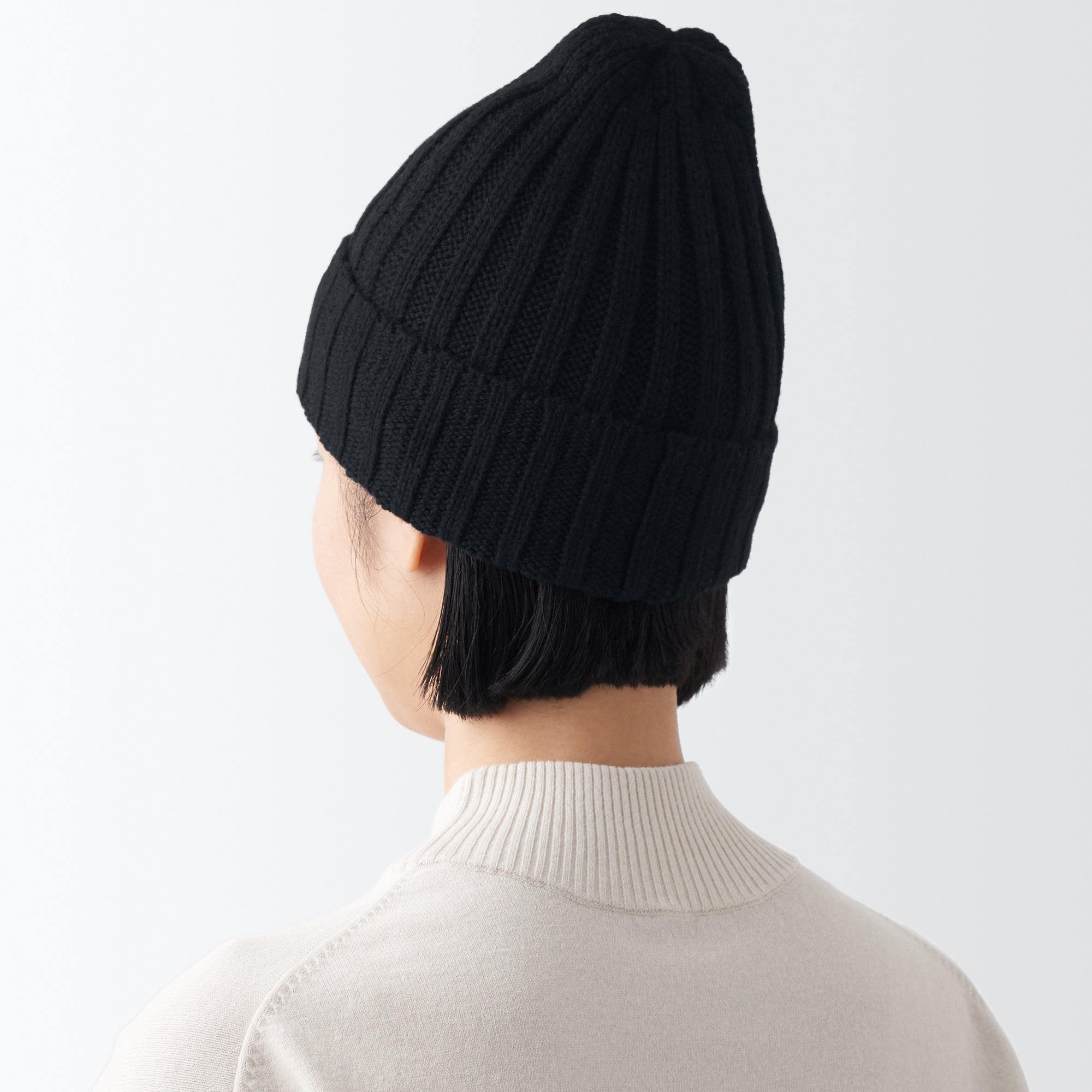 Wool Ribbed Beanie