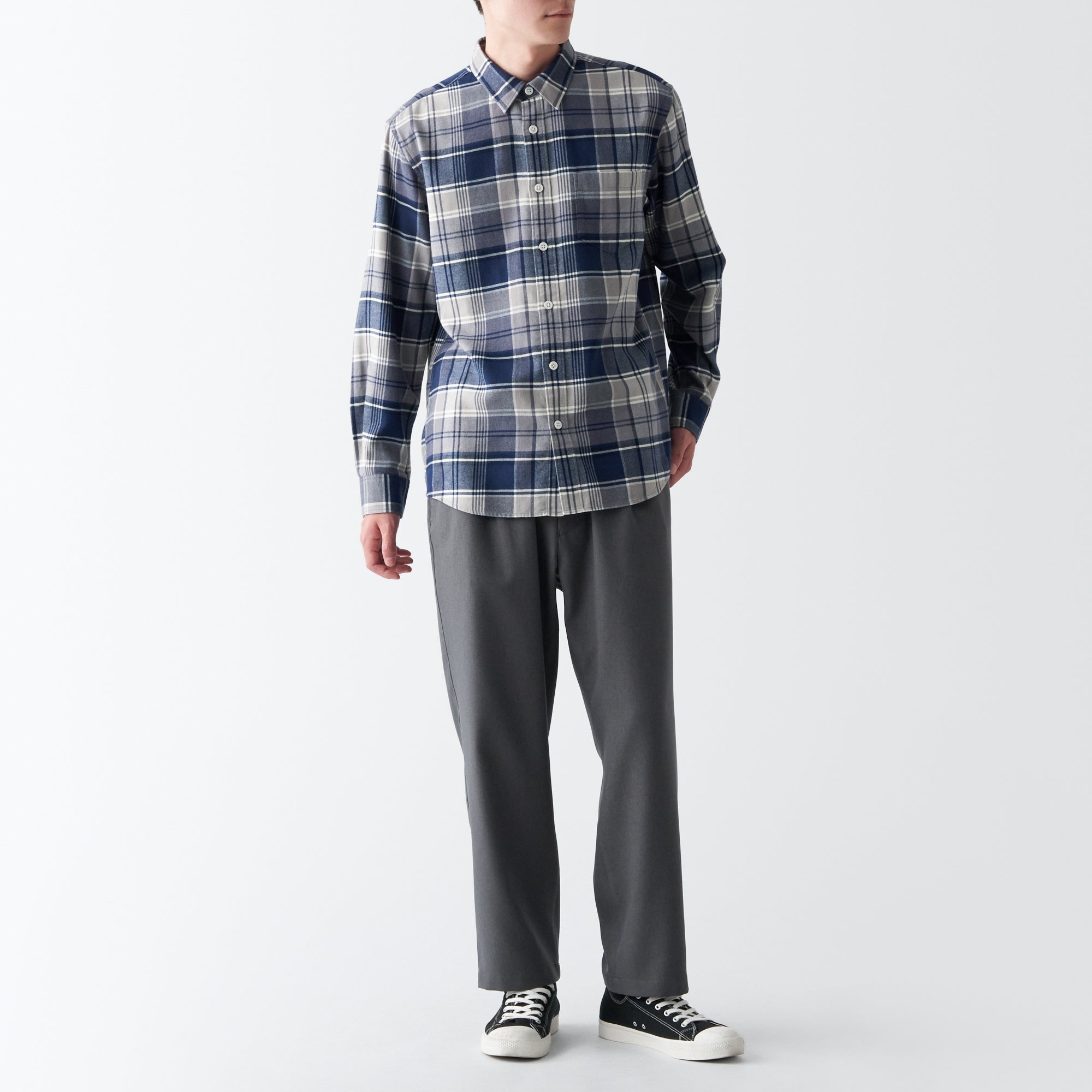 Men's Double-Brushed Flannel Patterned Shirt