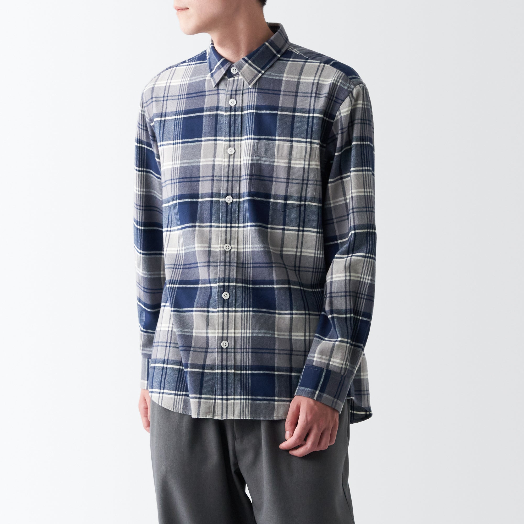 Men's Double-Brushed Flannel Patterned Shirt