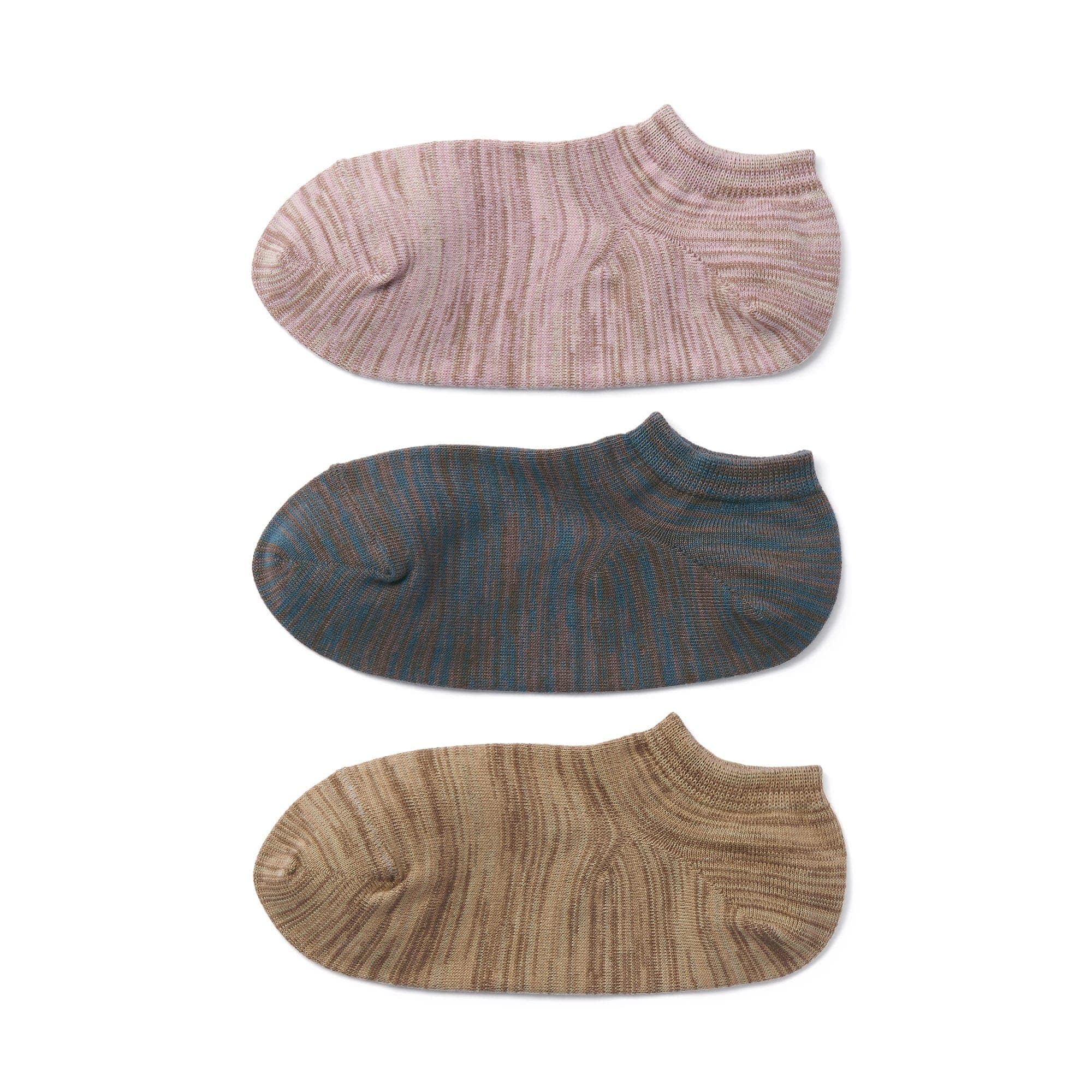 Right Angle Excess Yarn Sneaker Socks Pack of 3